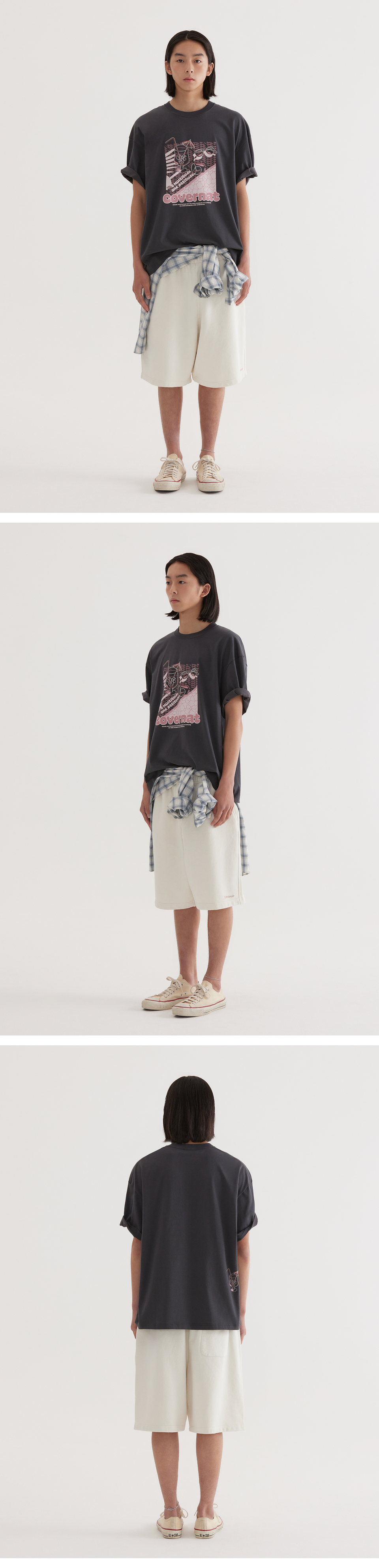 COVERNATのCool Cotton Vacation Graphic Tee 全2色 MUSINSA | COVERNAT Cool Cotton Vacation Graphic Tee Charcoal