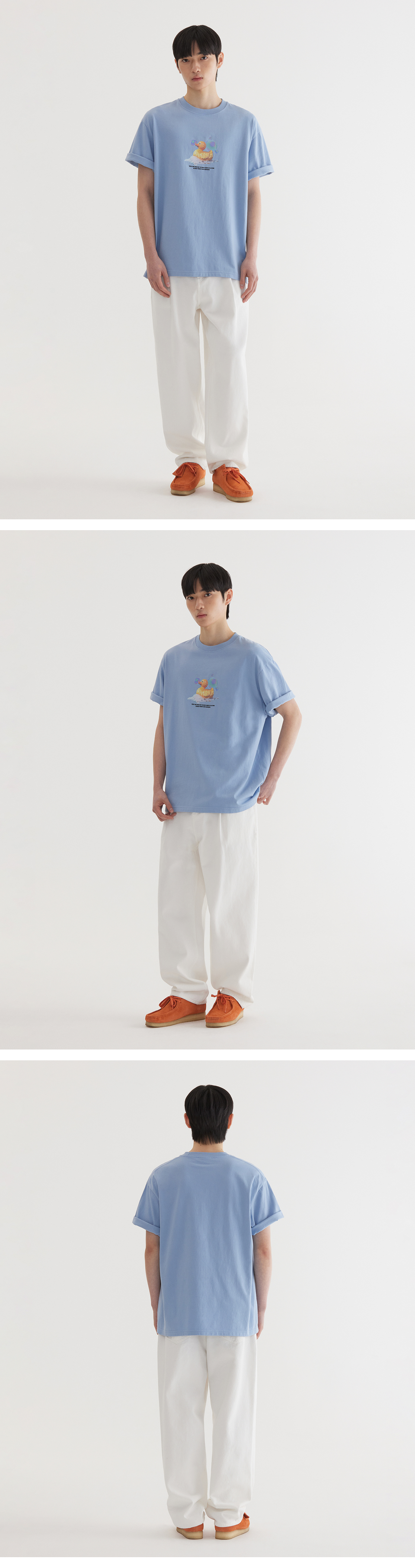MUSINSA | COVERNAT Bubble Rubber Duck Graphic T-Shirt Blue