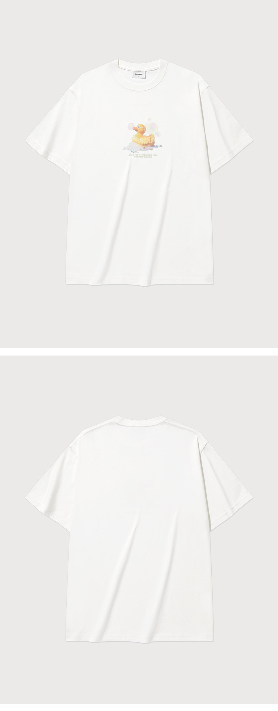 MUSINSA | COVERNAT Bubble Rubber Duck Graphic T-Shirt White