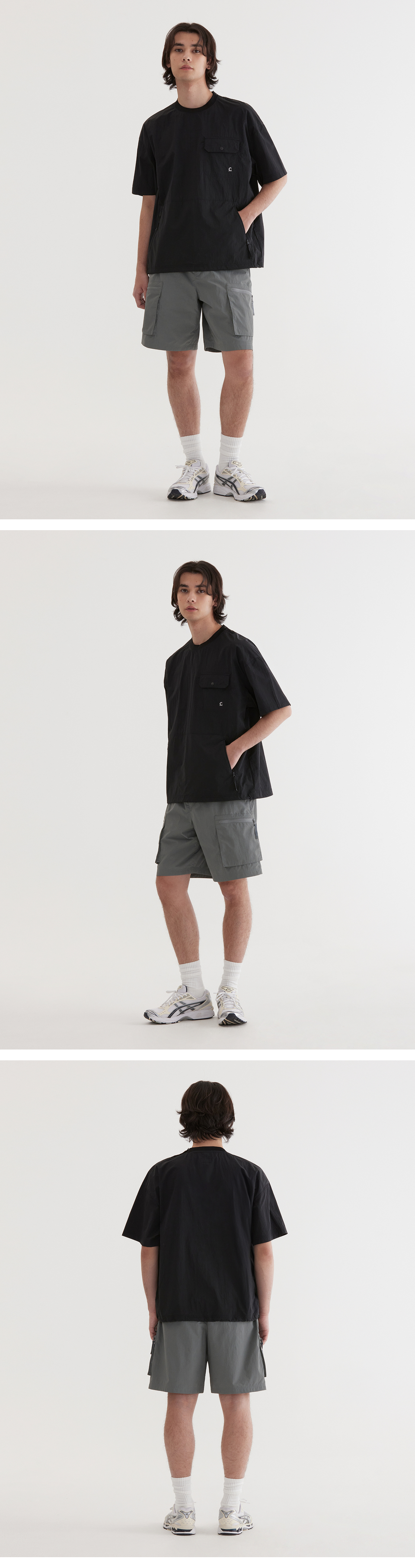 COVERNATのWoven Utility T-Shirt 全3色 MUSINSA | COVERNAT [SET] Woven Utility T-shirt Black