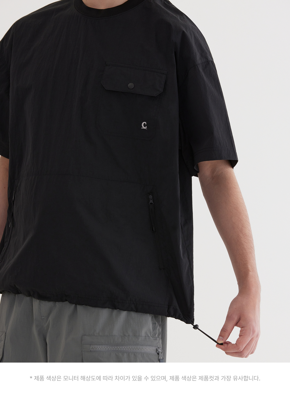 Tシャツ・カットソー COVERNAT Woven Utility T-Shirt Black MUSINSA | COVERNAT Woven Utility T-Shirt Black