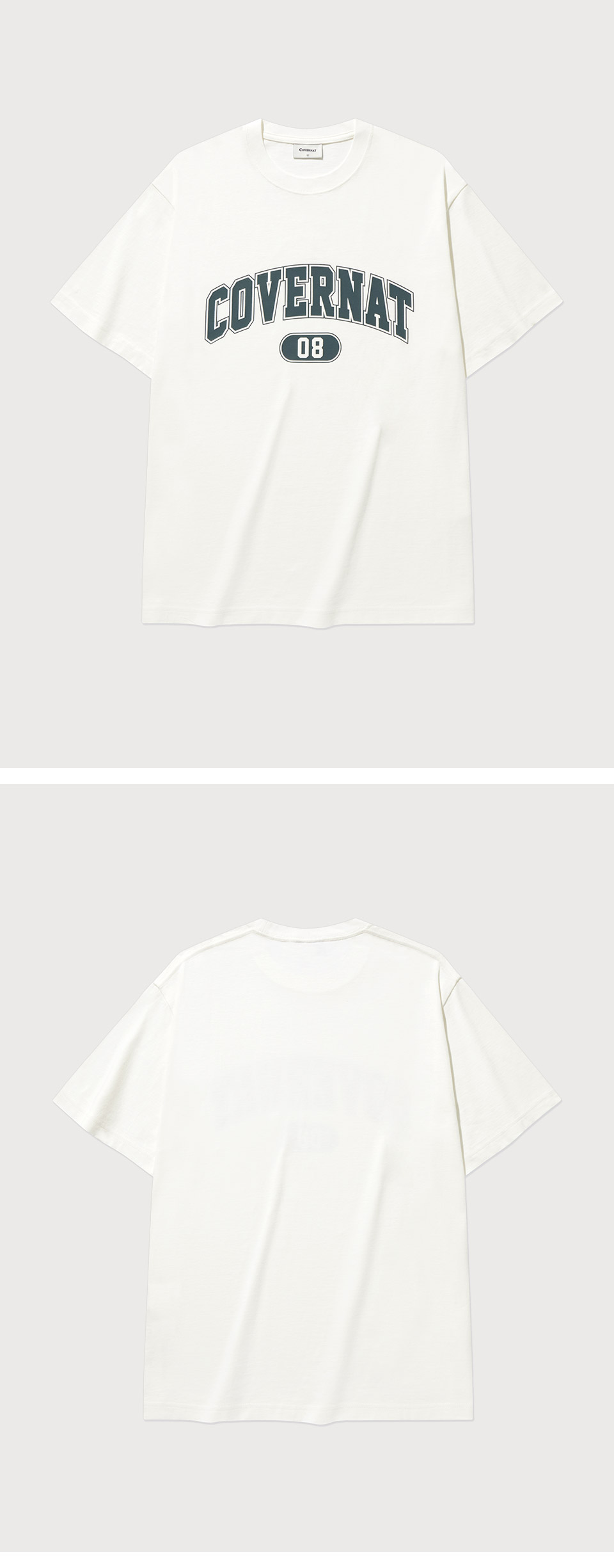 MUSINSA | COVERNAT Arch 08 Logo T-Shirt White