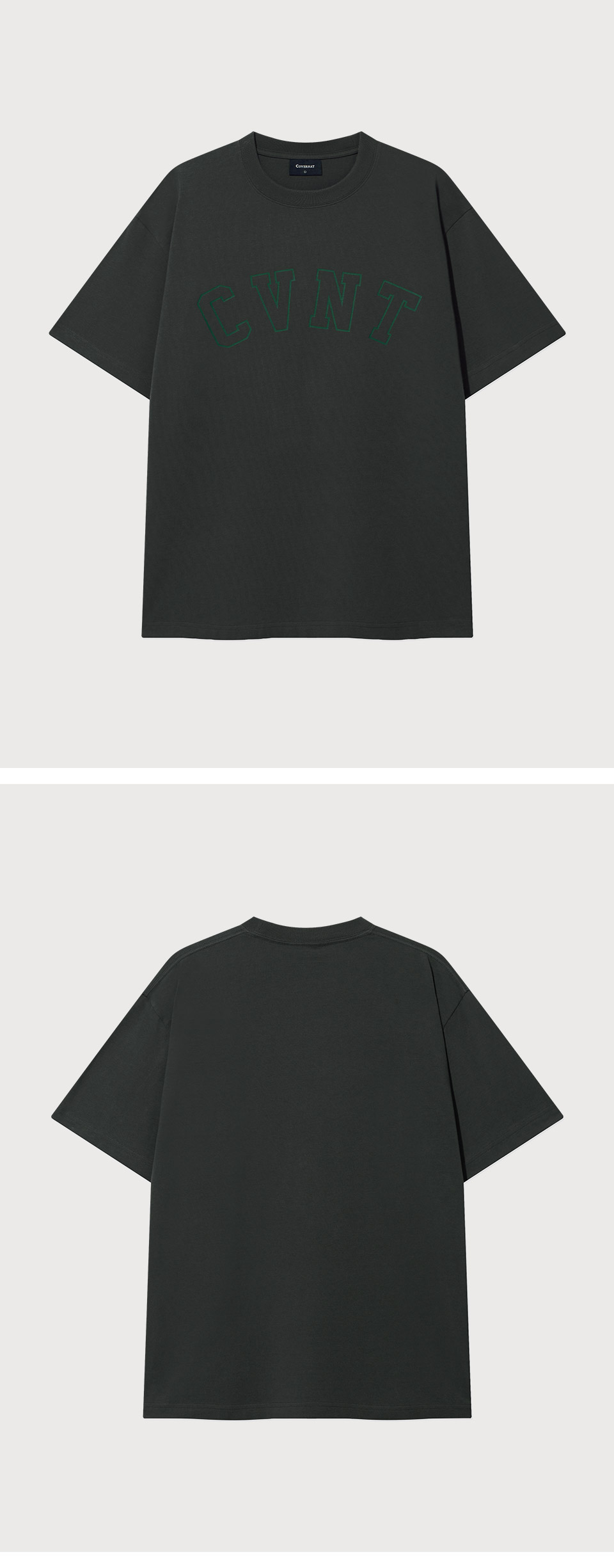 Tシャツ・カットソー COVERNAT Exhaust gas graphic t-shirt Charcoal Covernat Unisex Authentic Logo Tee Shirt Charcoal | Basic