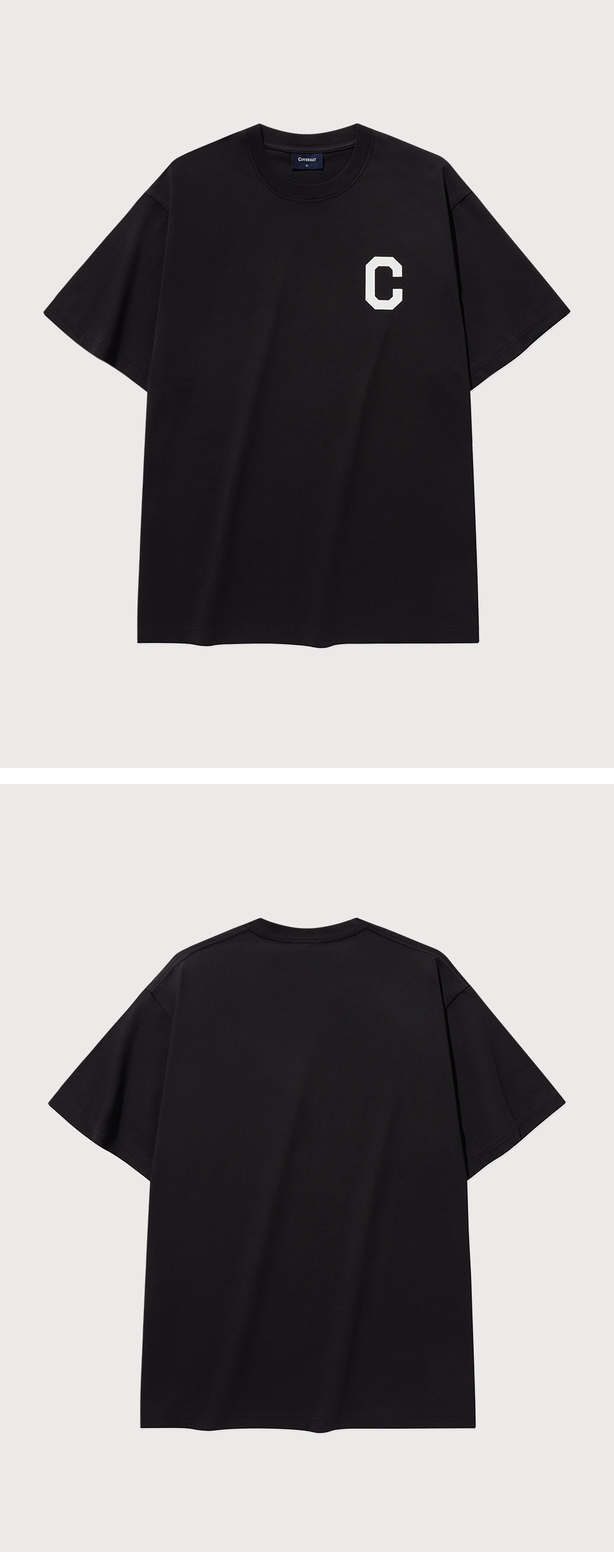 ★COVERNAT★ Cool Cotton C Logo T-Shirt Black Cool Cotton C Logo T-Shirt Black - Covernat | 60% - Asian
