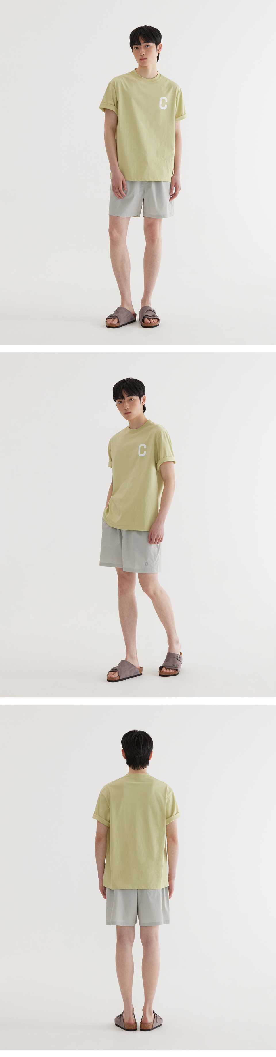 MUSINSA | COVERNAT Cool Cotton C Logo T-Shirt Lime
