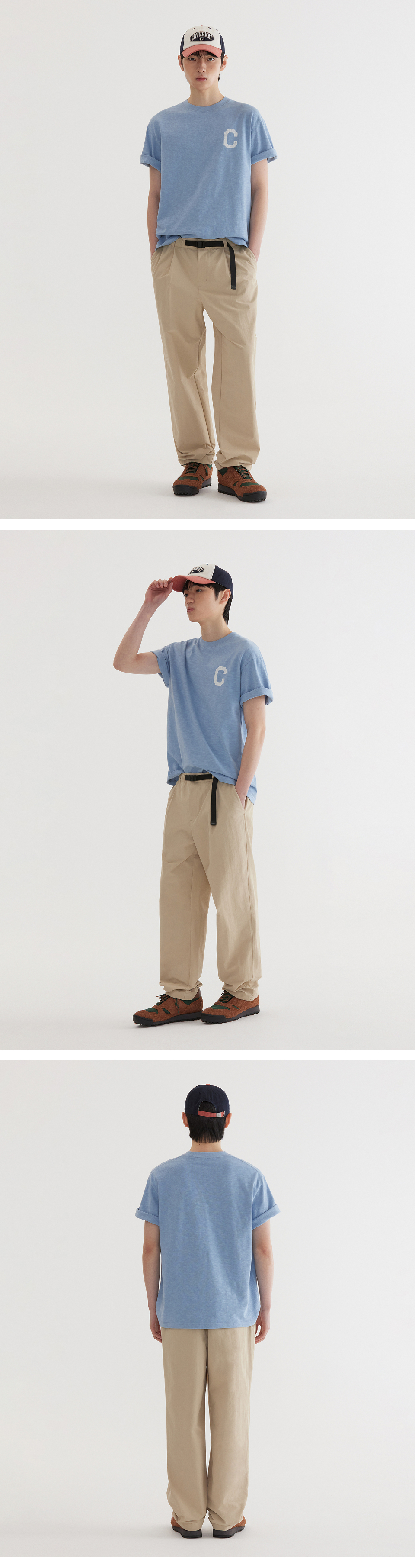 COVERNATのSlub Crack C Logo T-Shirt 全3色 Crack C Logo Slub T-Shirt Blue - Covernat | 60% - Asian
