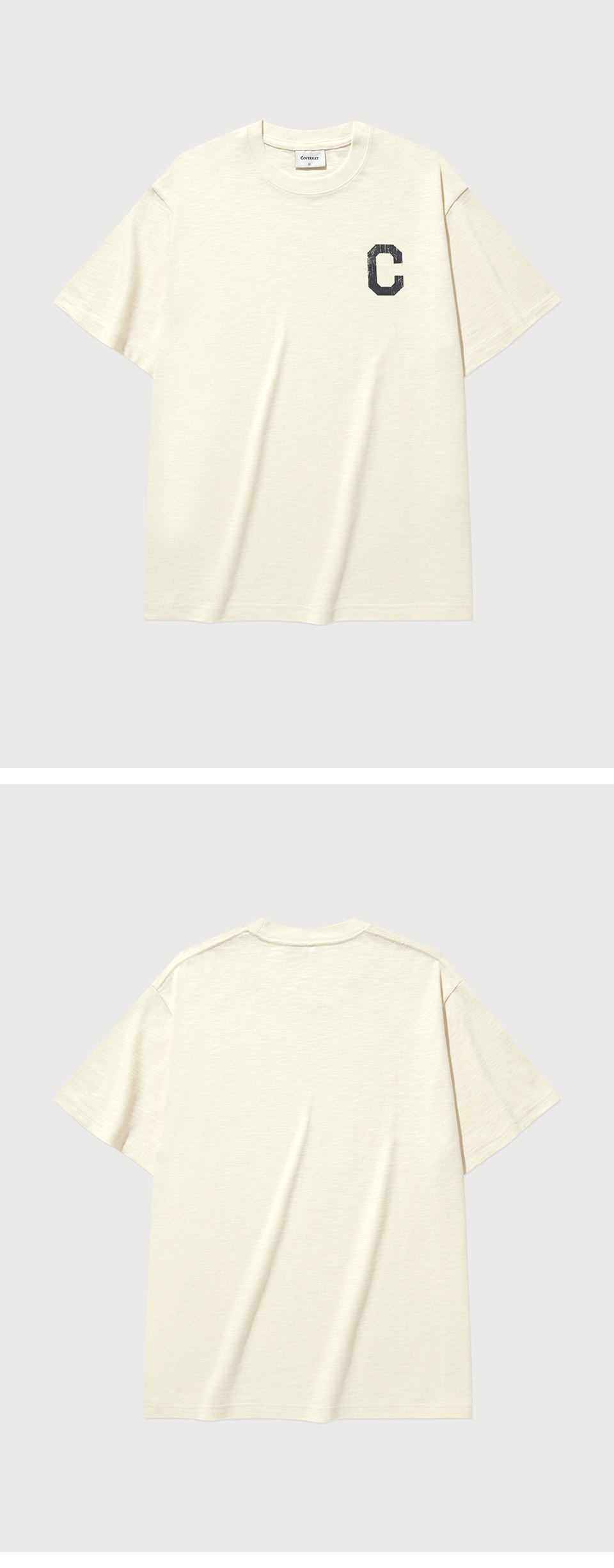 COVERNATのSlub Crack C Logo T-Shirt 全3色 Crack C Logo Slub T-Shirt Blue - Covernat | 60% - Asian