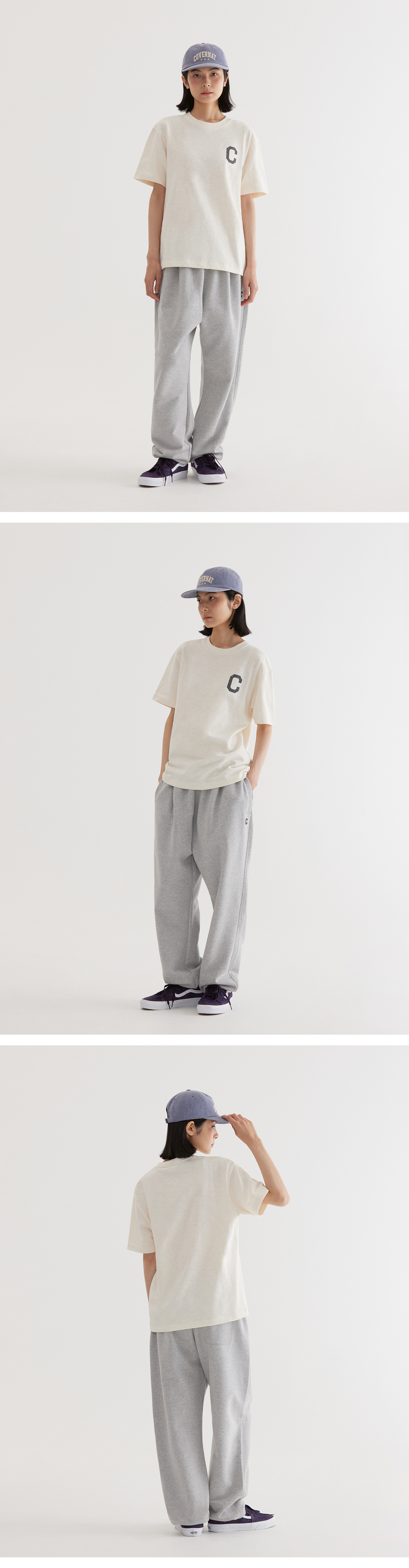 [COVERNAT] Slub Crack C Logo T-Shirt /追跡付 MUSINSA | COVERNAT Slub Crack C Logo T-Shirt Charcoal