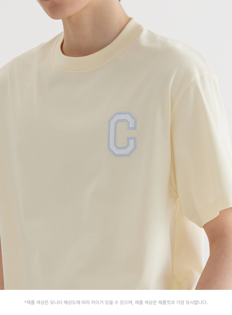 MUSINSA | COVERNAT Cool Cotton Shine C Logo T-Shirt Lemon