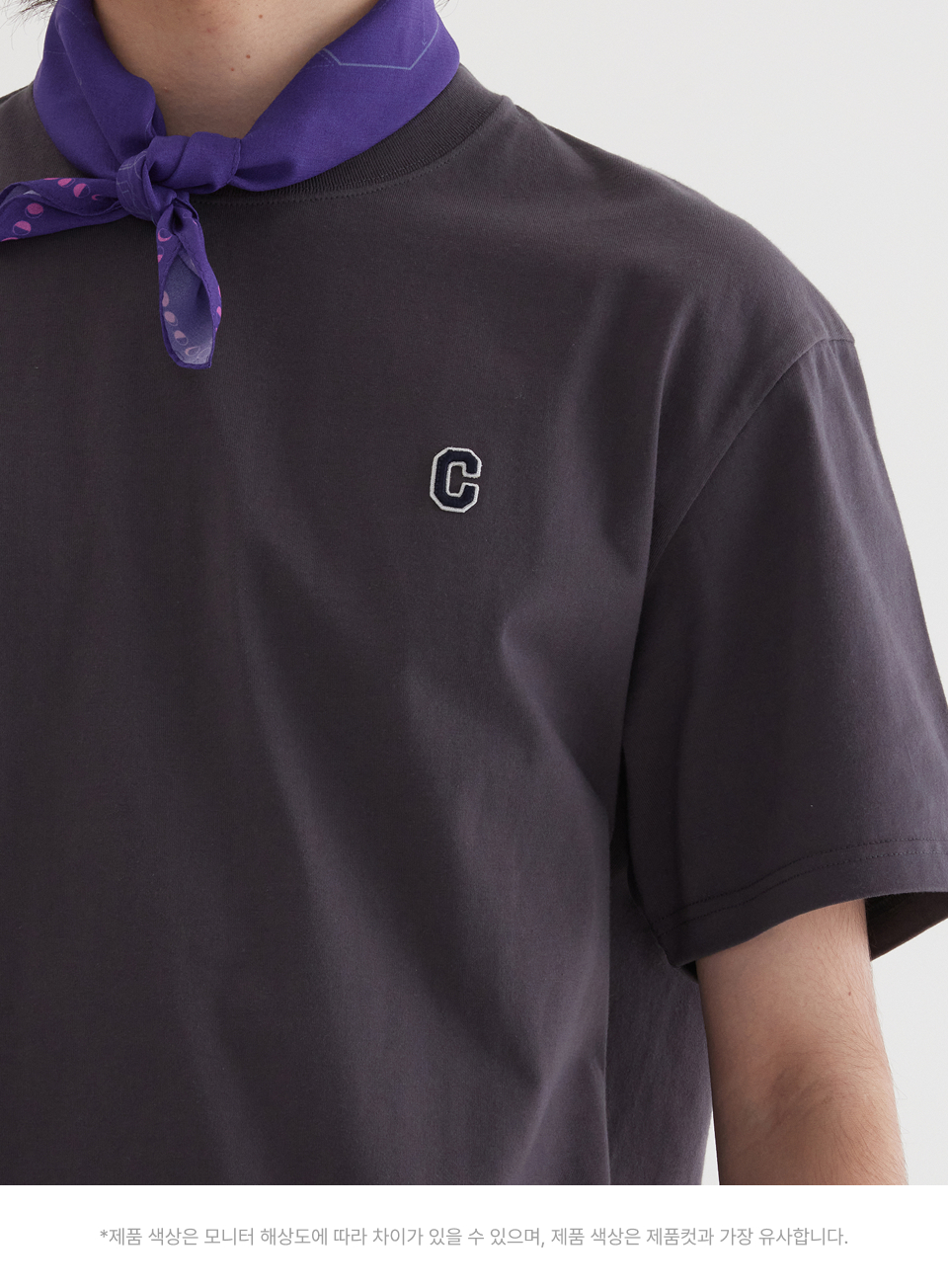 ★COVERNAT★ Small C Logo T-Shirt Charcoal CO2502ST34CH Small C Logo T-Shirt Charcoal - Covernat | 60% - Asian