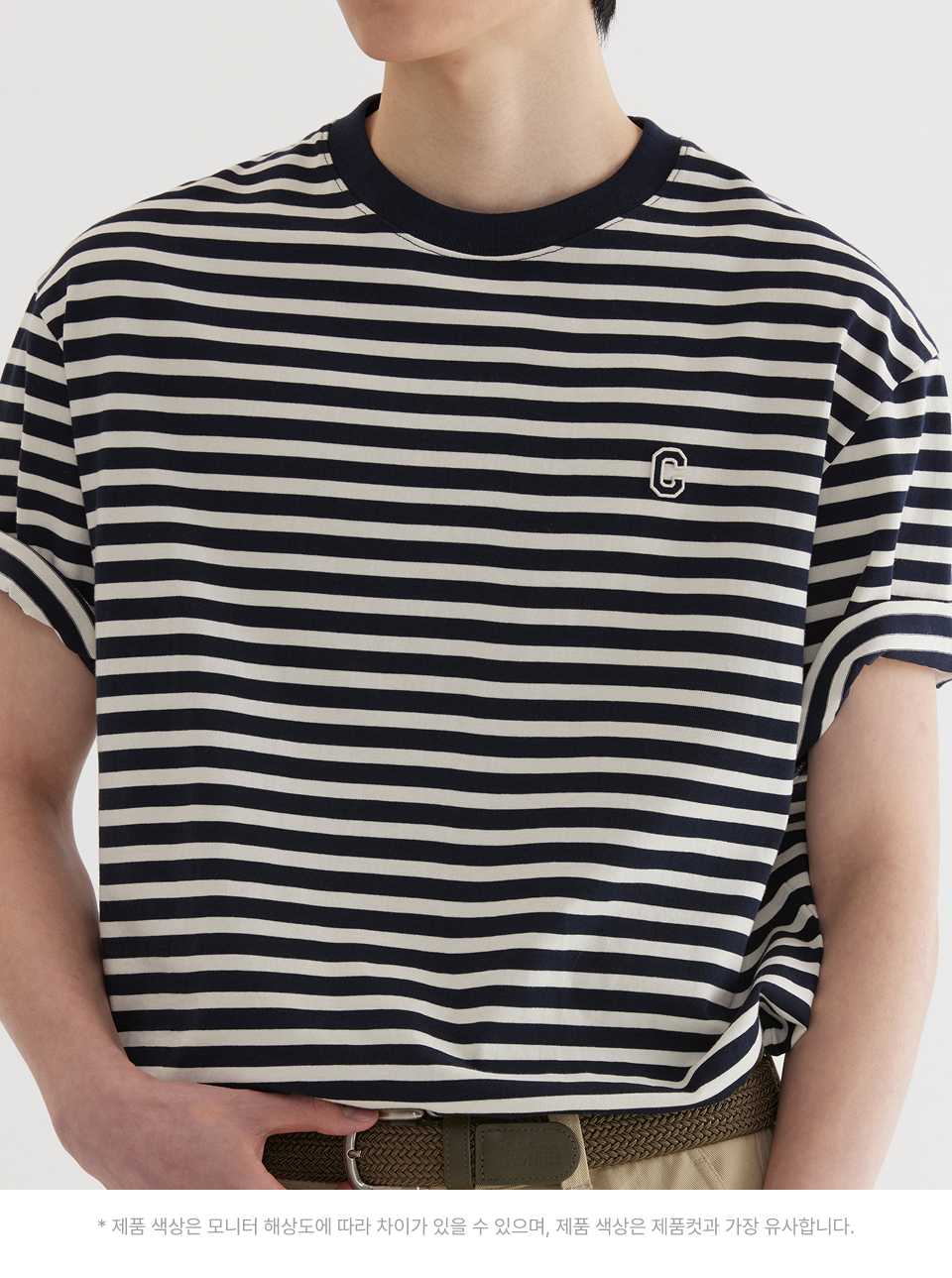 Tシャツ・カットソー COVERNAT Basic Striped T-Shirt Dark Navy MUSINSA | COVERNAT Basic Striped T-Shirt Dark Navy