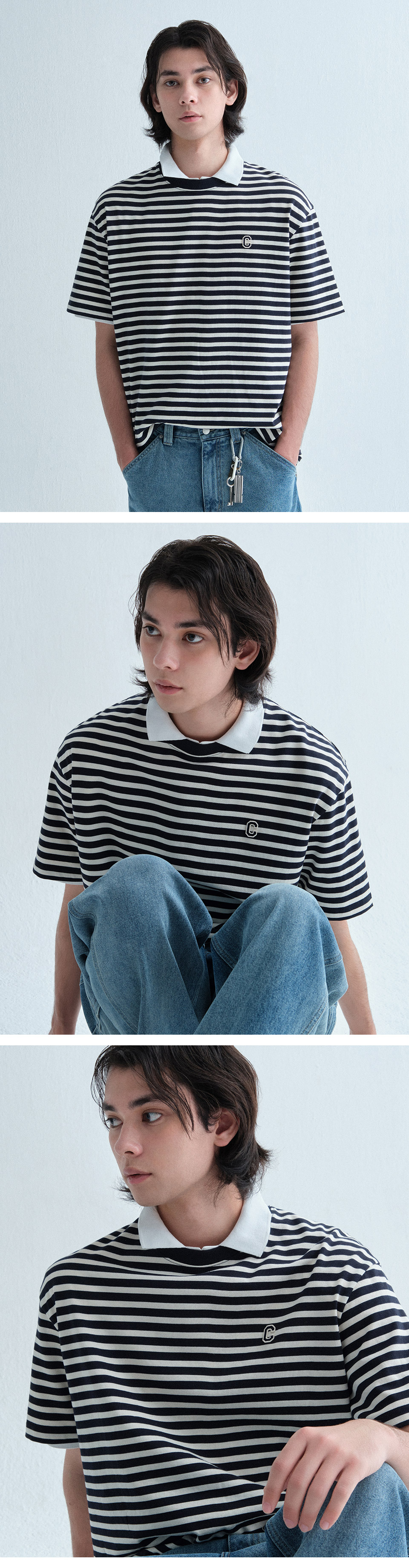Tシャツ・カットソー COVERNAT Basic Stripe T-shirt Lemon Basic Stripe T-Shirt Lemon - Covernat | 60% - Asian Fashion