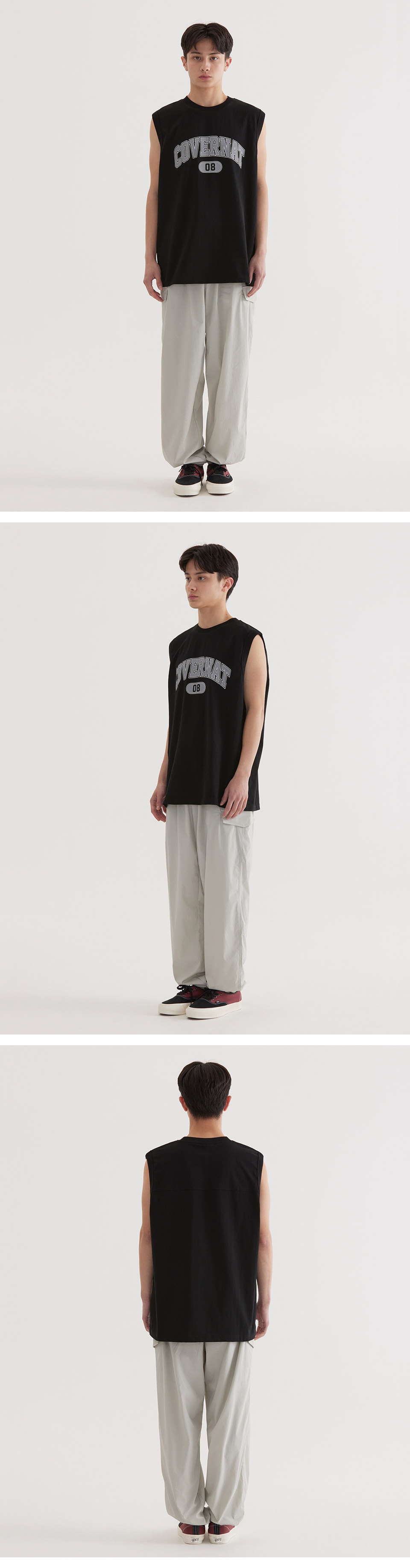 MUSINSA | COVERNAT Arch 08 Logo Sleeveless Black