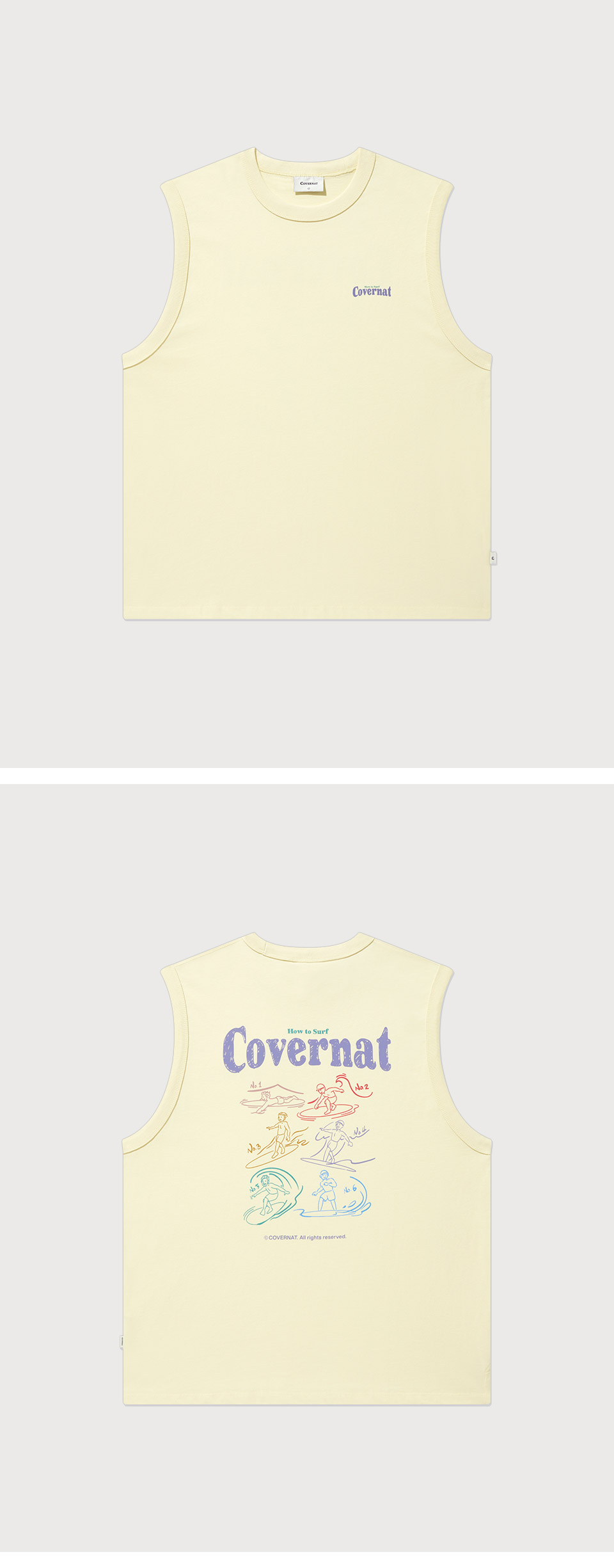 Tシャツ・カットソー [COVERNAT] Surfing motion graphic sleeveless MUSINSA | COVERNAT Surfing Motion Graphic Sleeveless White