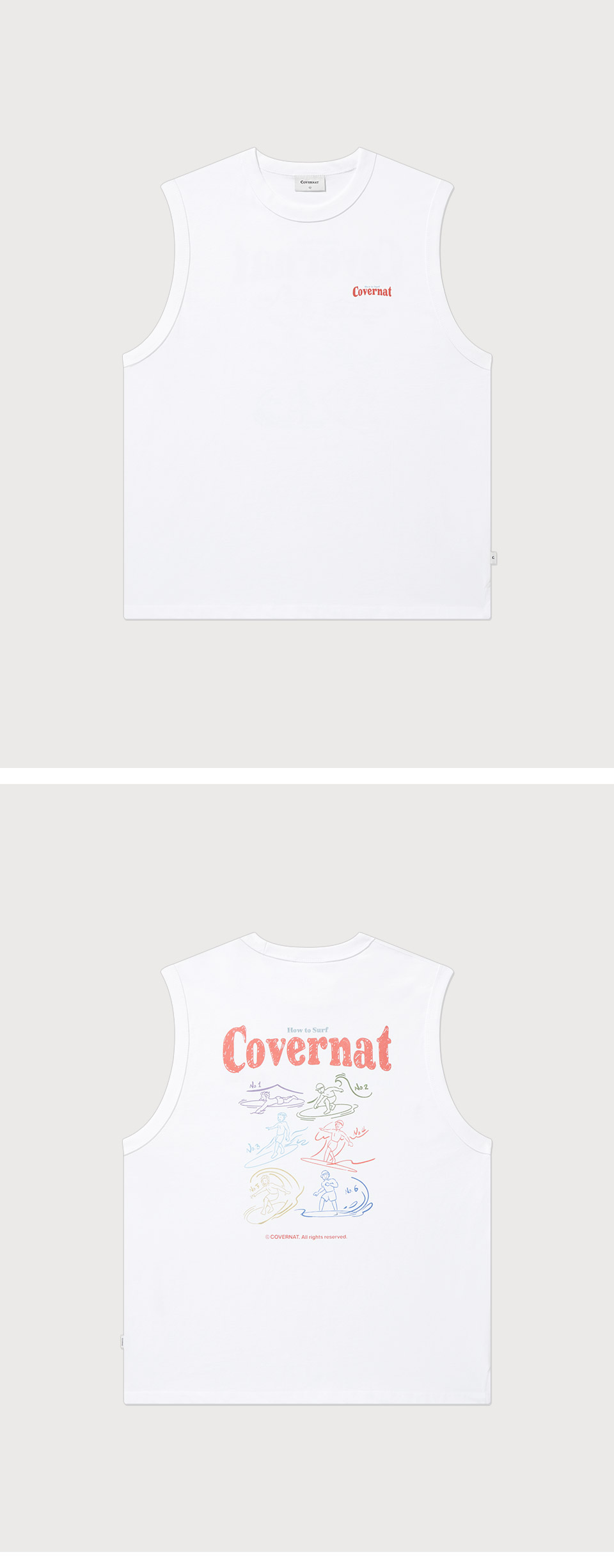 MUSINSA公式 | COVERNAT Surfing Motion Graphic Sleeveless White