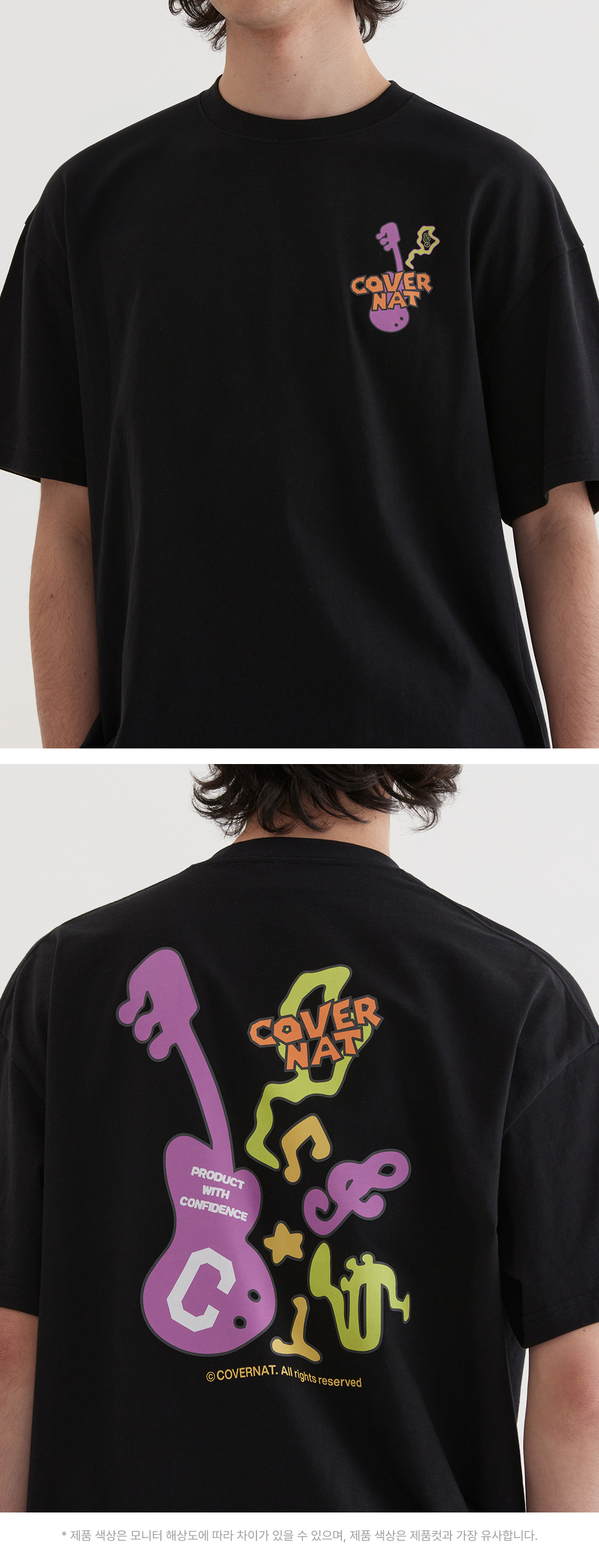 MUSINSA公式 | COVERNAT Band Play Graphic T-Shirt Black