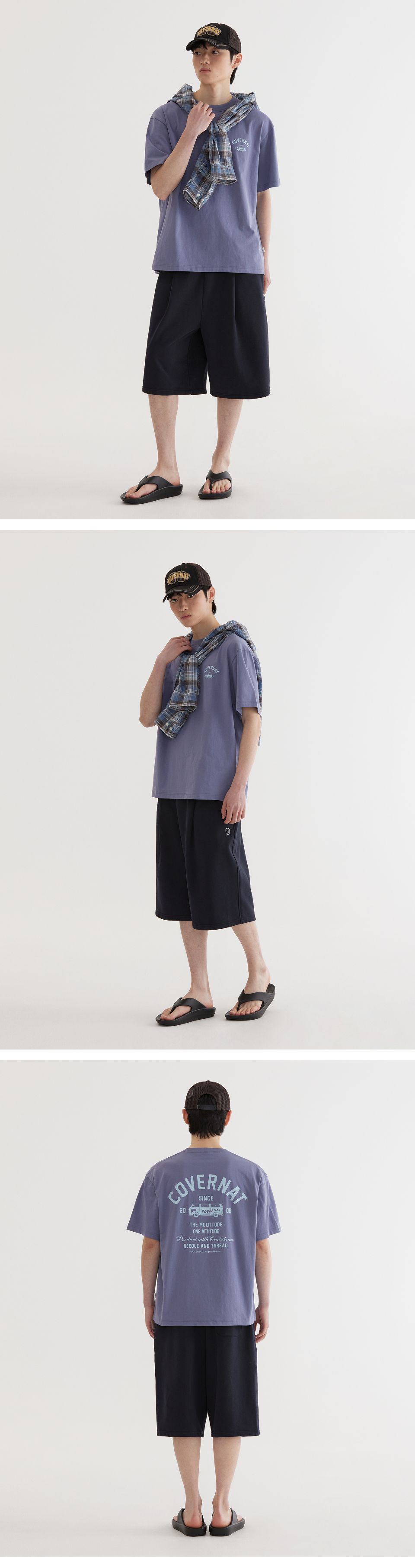 Tシャツ・カットソー COVERNAT Travel Bus Graphic T-Shirt Purple Travel Bus Graphic T-Shirt Purple - Covernat | 60% - Asian