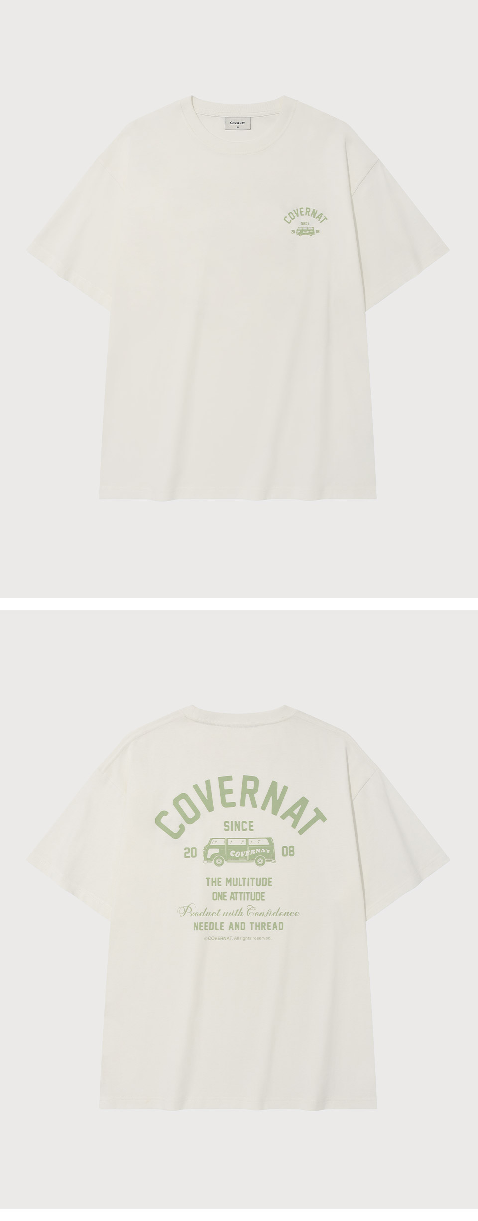 MUSINSA | COVERNAT Travel Bus Graphic T-Shirt White