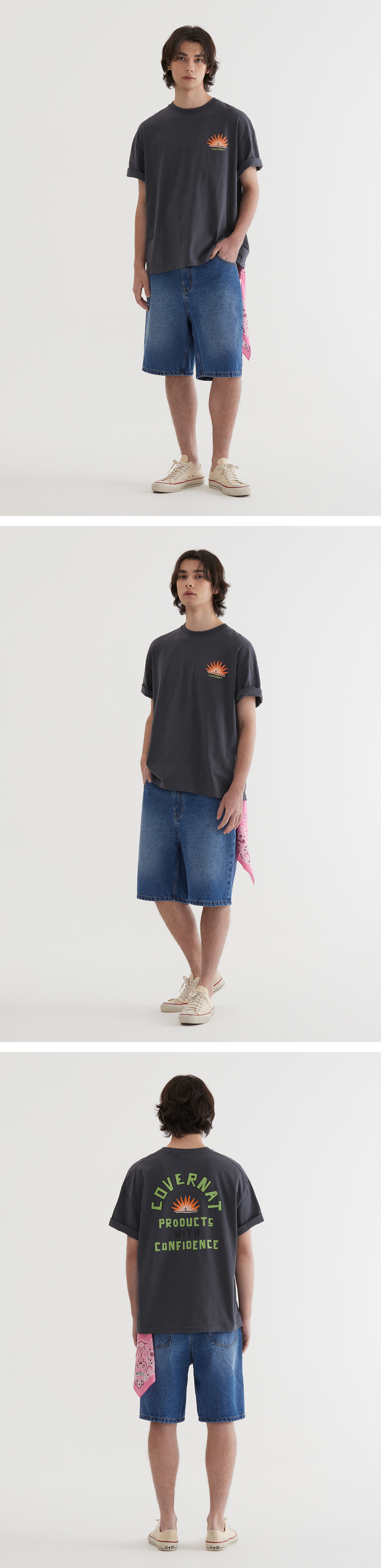 [COVERNAT] Sunset graphic t-shirt /追跡付 MUSINSA | COVERNAT Sunset Graphic T-Shirt Charcoal