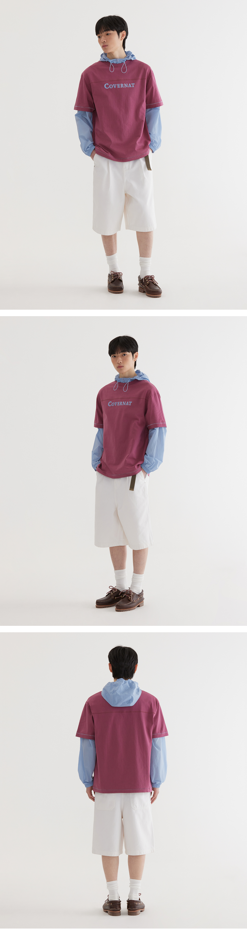 Tシャツ・カットソー COVERNAT Painting Graphic Cutting Line T-Shirt Magenta MUSINSA | COVERNAT Painting Graphic Cutting Line T-Shirt Magenta
