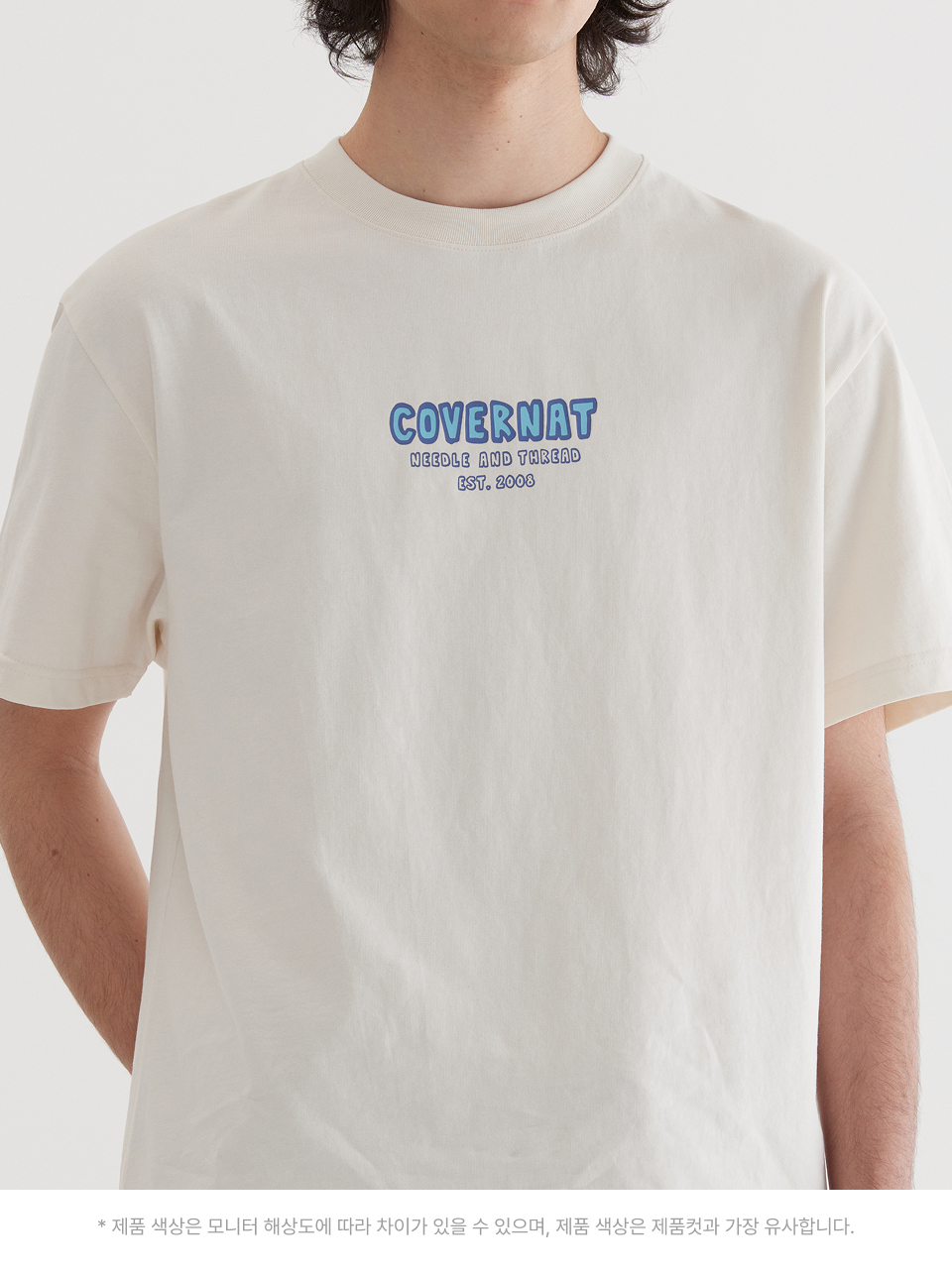 Tシャツ・カットソー COVERNAT Small typographic t-shirt Ivory MUSINSA公式 | COVERNAT Small typographic t-shirt Ivory