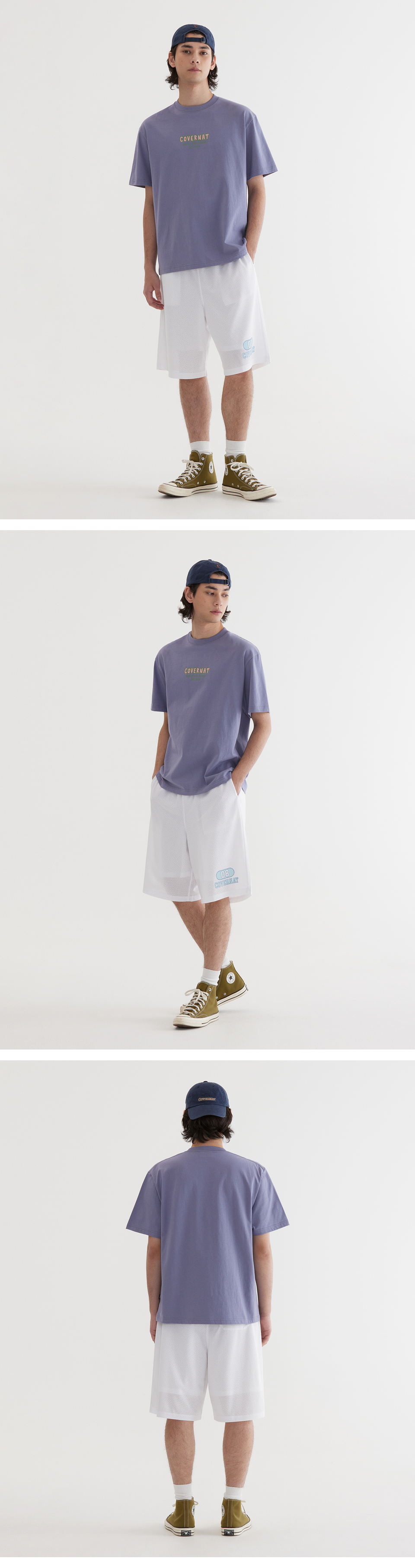 Tシャツ・カットソー COVERNAT Small typography graphic t-shirt Purple MUSINSA | COVERNAT Small typography graphic t-shirt Purple
