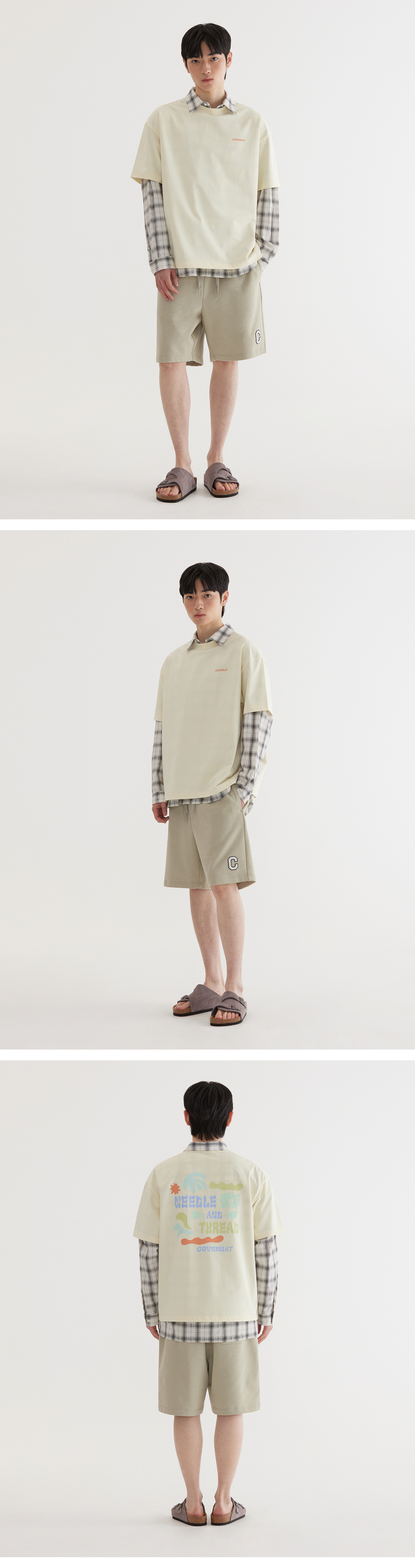 MUSINSA | COVERNAT Cool Cotton Doodle Tropical Graphic T