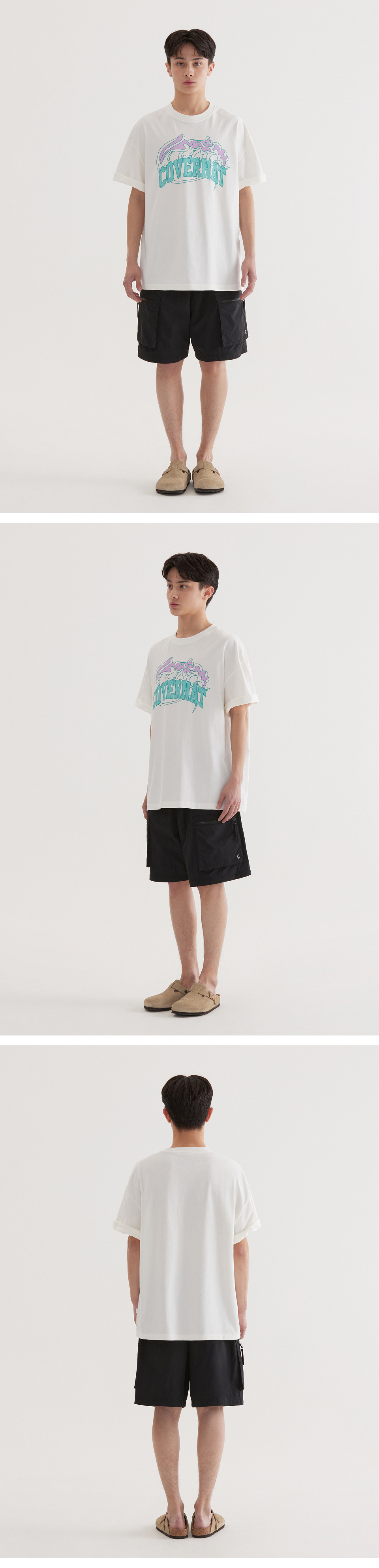 MUSINSA | COVERNAT Wave Graphic T-Shirt White