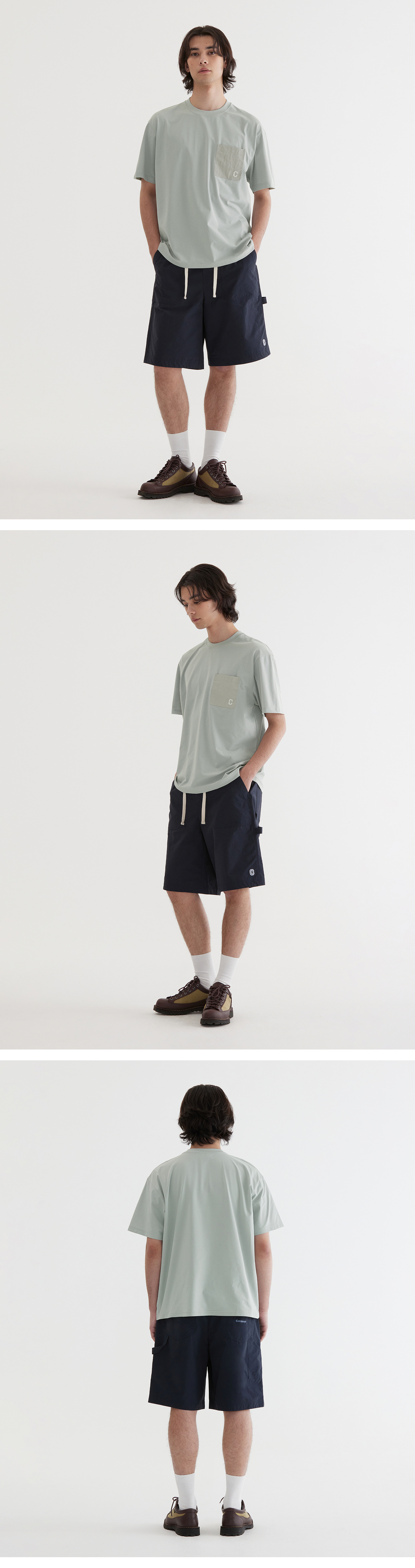 Tシャツ・カットソー COVERNAT Sorona Nylon Pocket T-Shirt Light Gray MUSINSA | COVERNAT Sorona Nylon Pocket T-Shirt Light Gray
