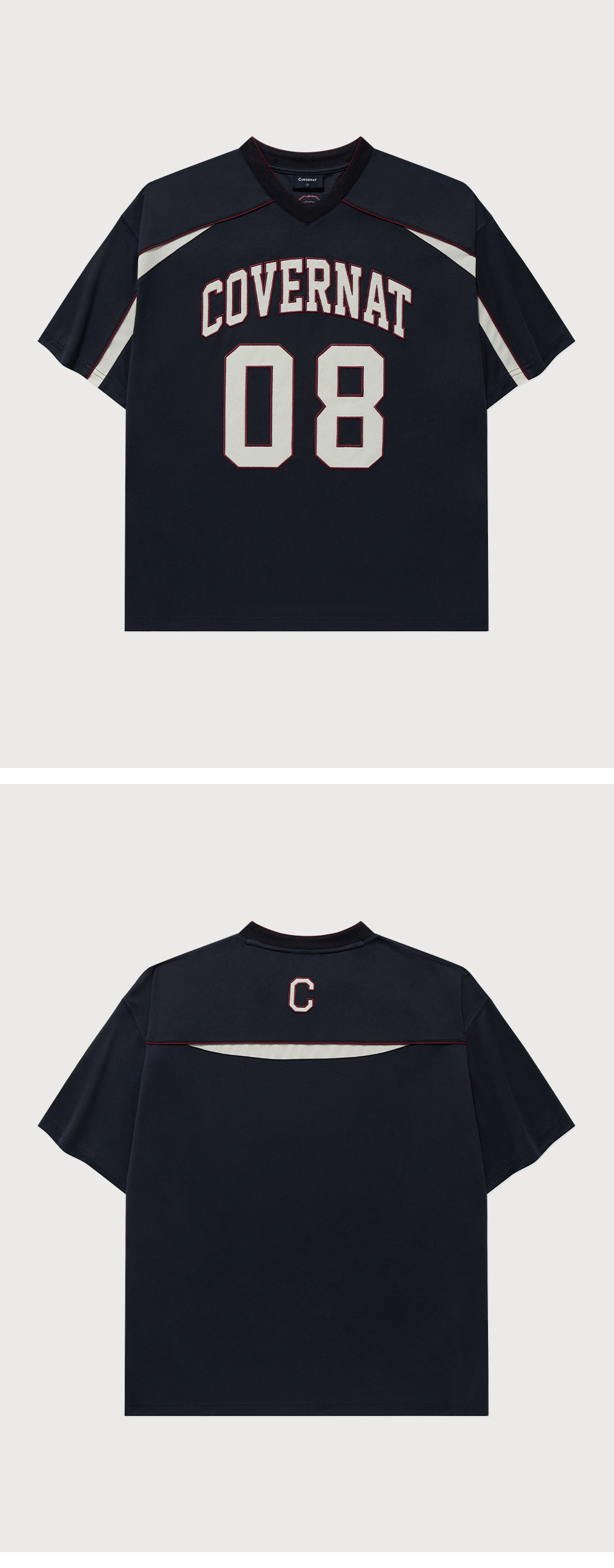 MUSINSA | COVERNAT Blockcore Arch T-Shirt Dark Navy