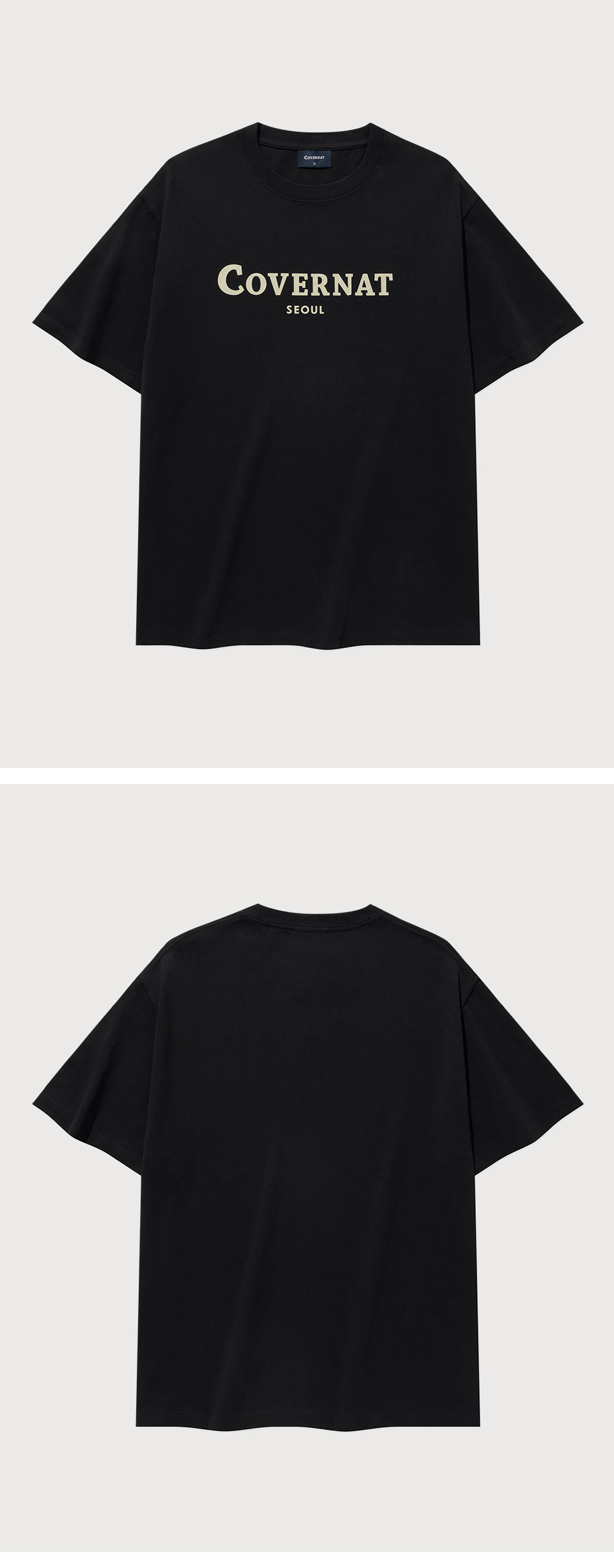 MUSINSA | COVERNAT Seoul Logo T-Shirt Black