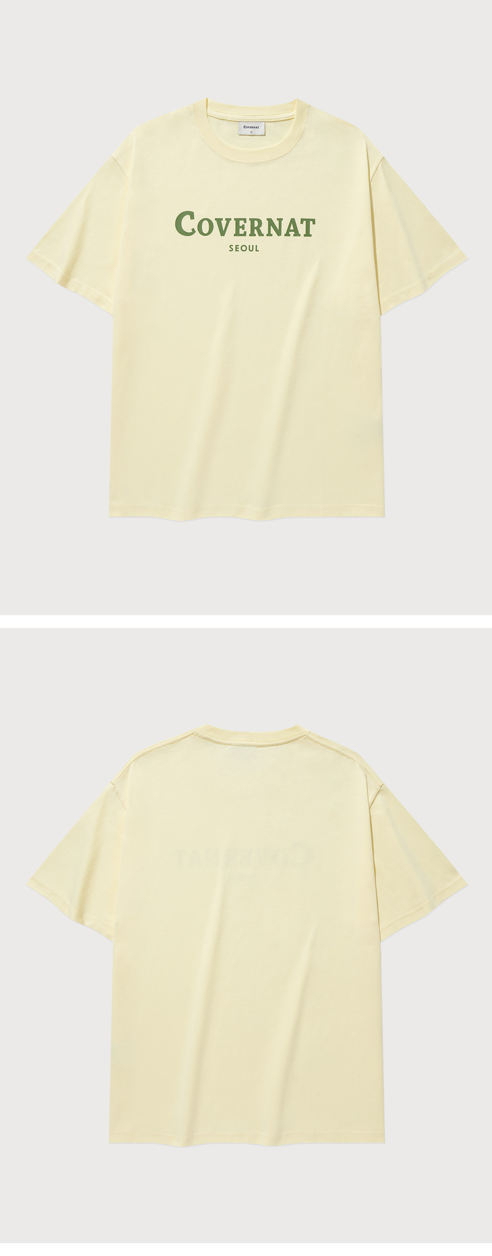 MUSINSA | COVERNAT Seoul Logo T-Shirt Butter
