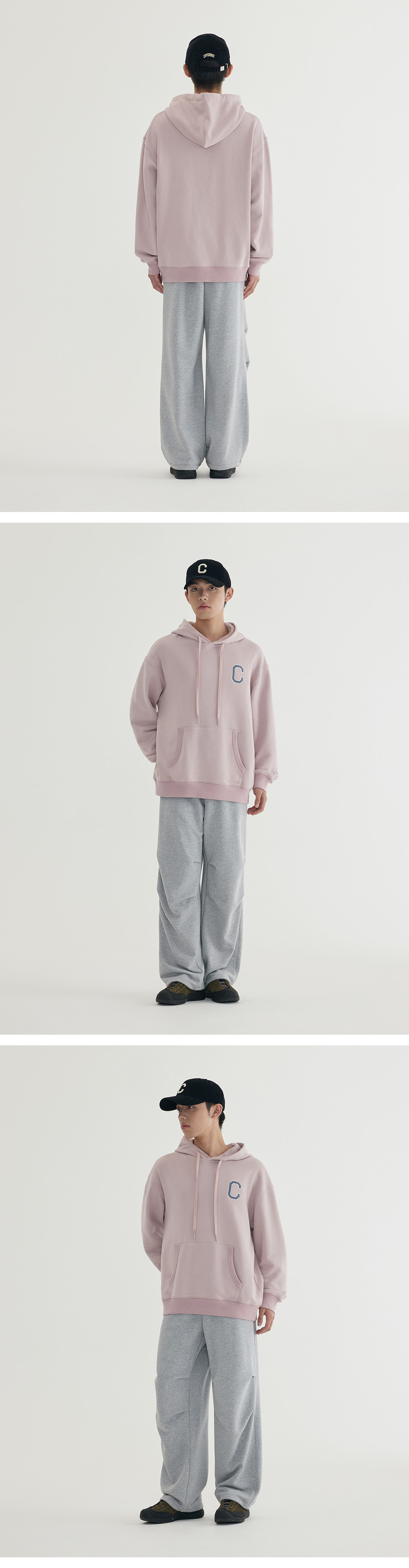 MUSINSA | COVERNAT C Logo Hoodie Charcoal