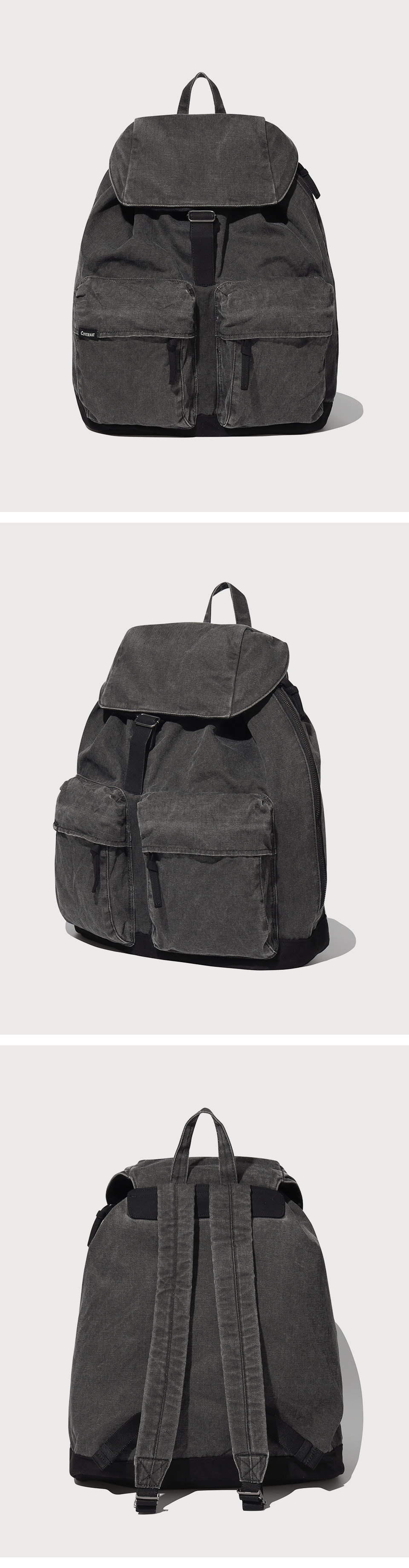 COVERNATのWashed Cotton Pocket Lucksack MUSINSA | COVERNAT Washed Cotton Pocket Lucksack Black
