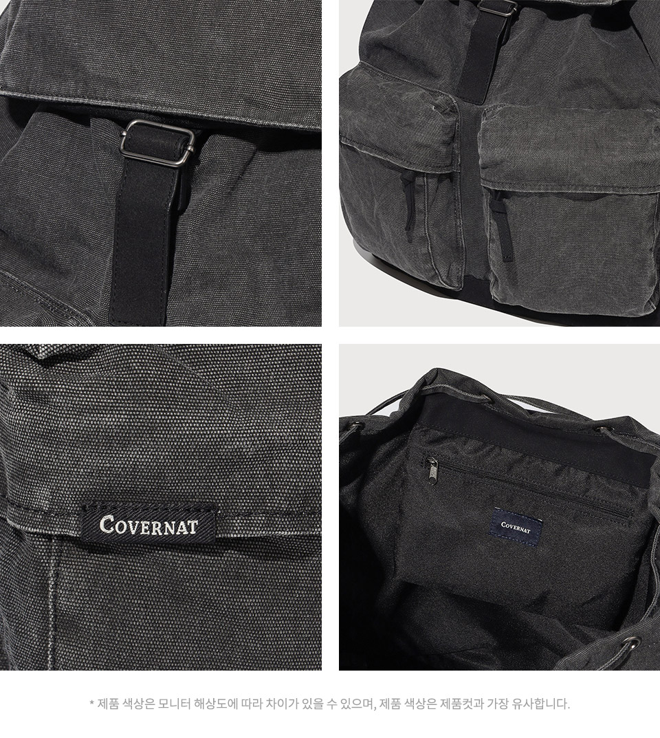 COVERNATのWashed Cotton Pocket Lucksack MUSINSA | COVERNAT Washed Cotton Pocket Lucksack Black