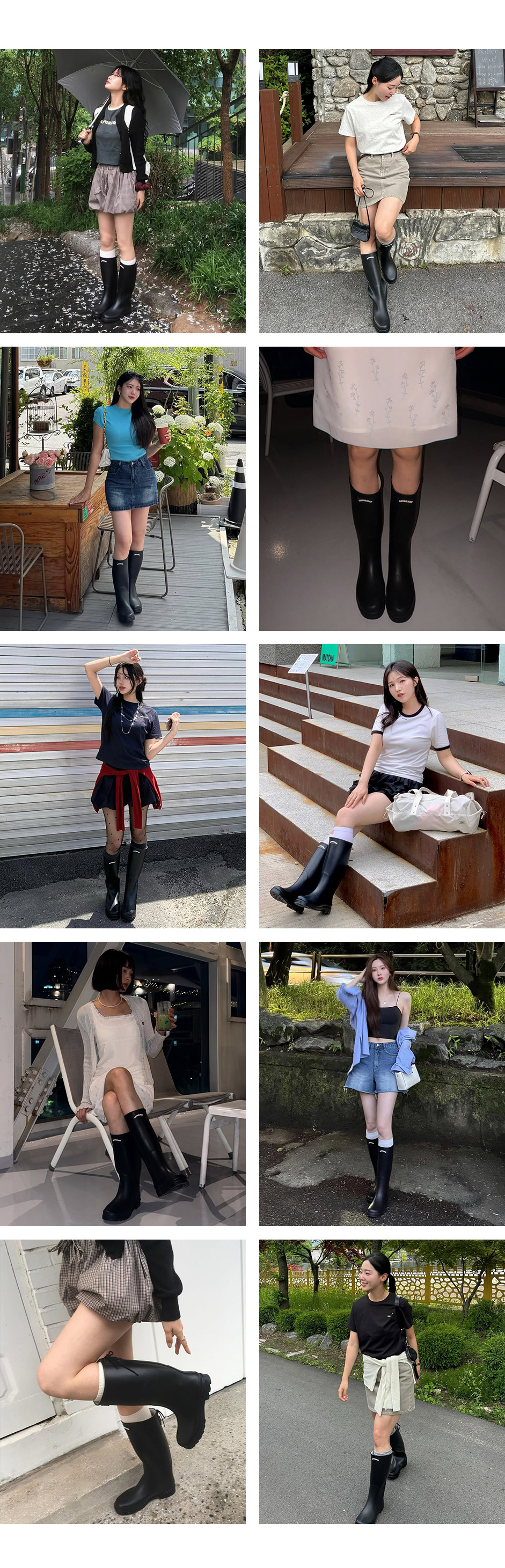 COVERNAT WOMAN ■ Clover Heart Back Lace Up Rain Boots Long MUSINSA | COVERNAT WOMAN Clover Heart Back Lace Up Rain