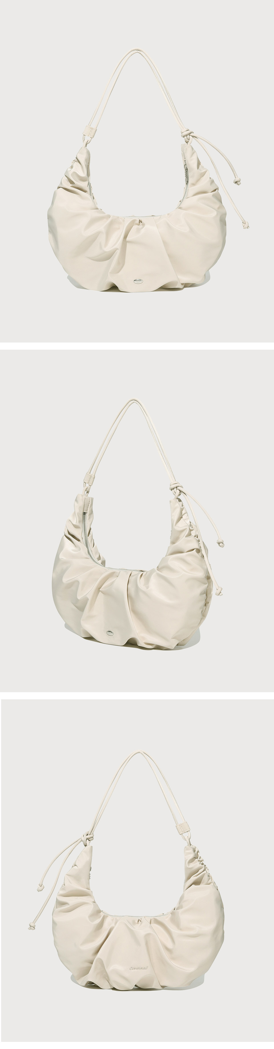 MUSINSA | COVERNAT WOMAN Clover Heart String Hobo Bag Light