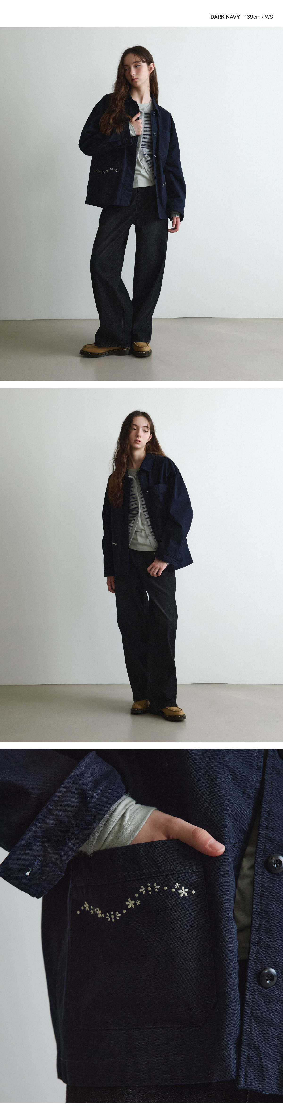 WOMAN COTTON EMBROIDERY WORK JACKET #SANA同款!
