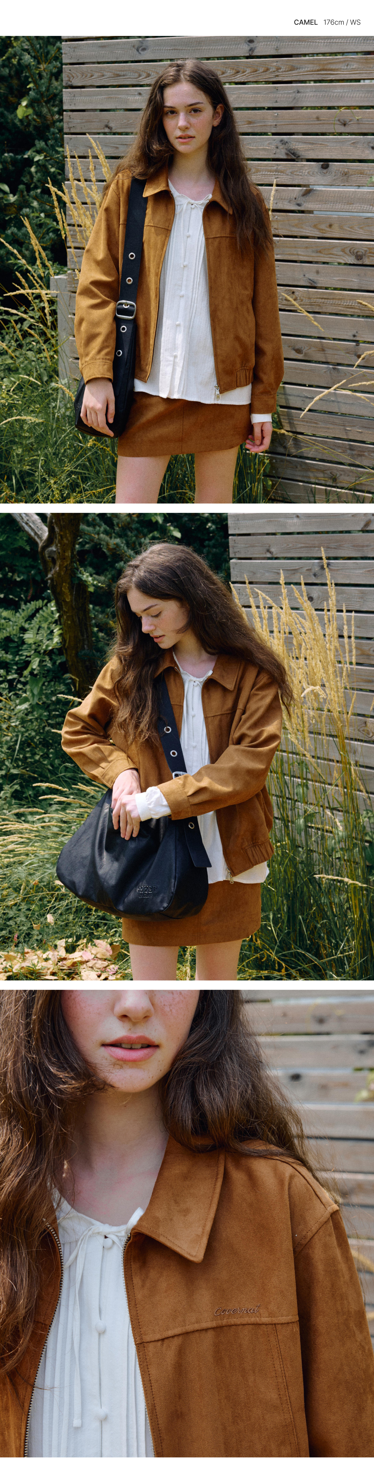 WOMAN SUEDE JACKET #SANA同款! - 2 COLORS CAMEL