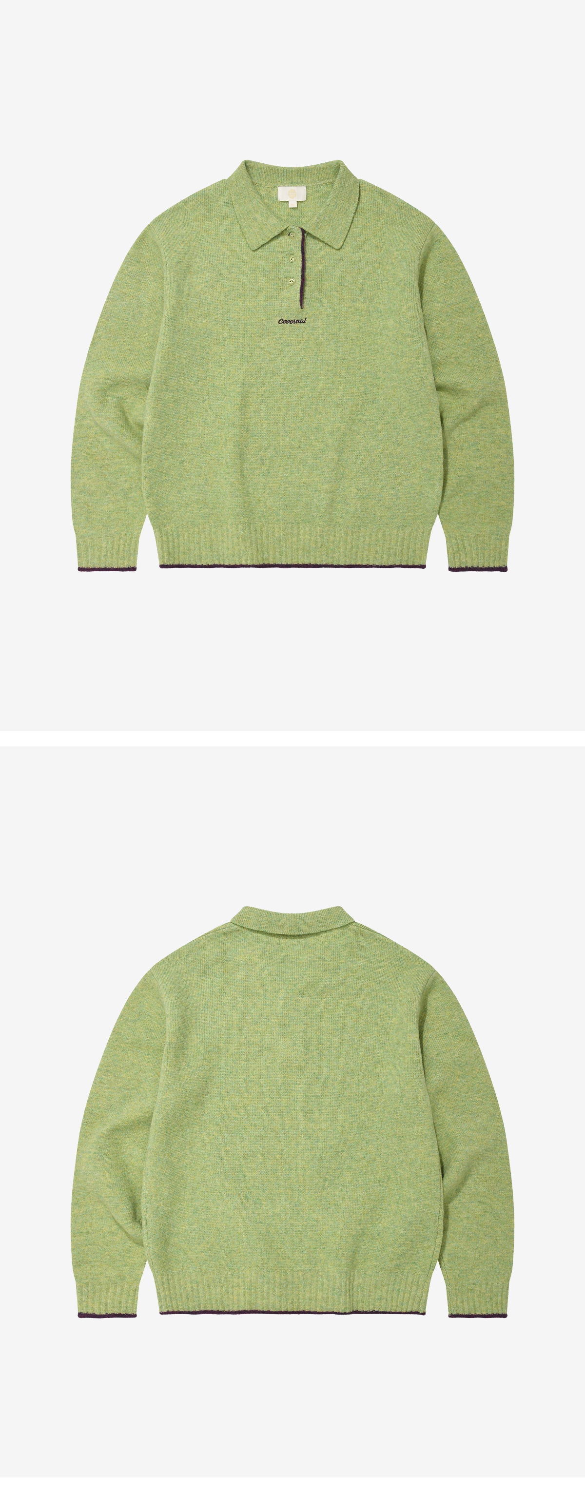 WOMAN HAIRY COLLAR KNIT #SANA同款！ - 2 COLORS GREEN