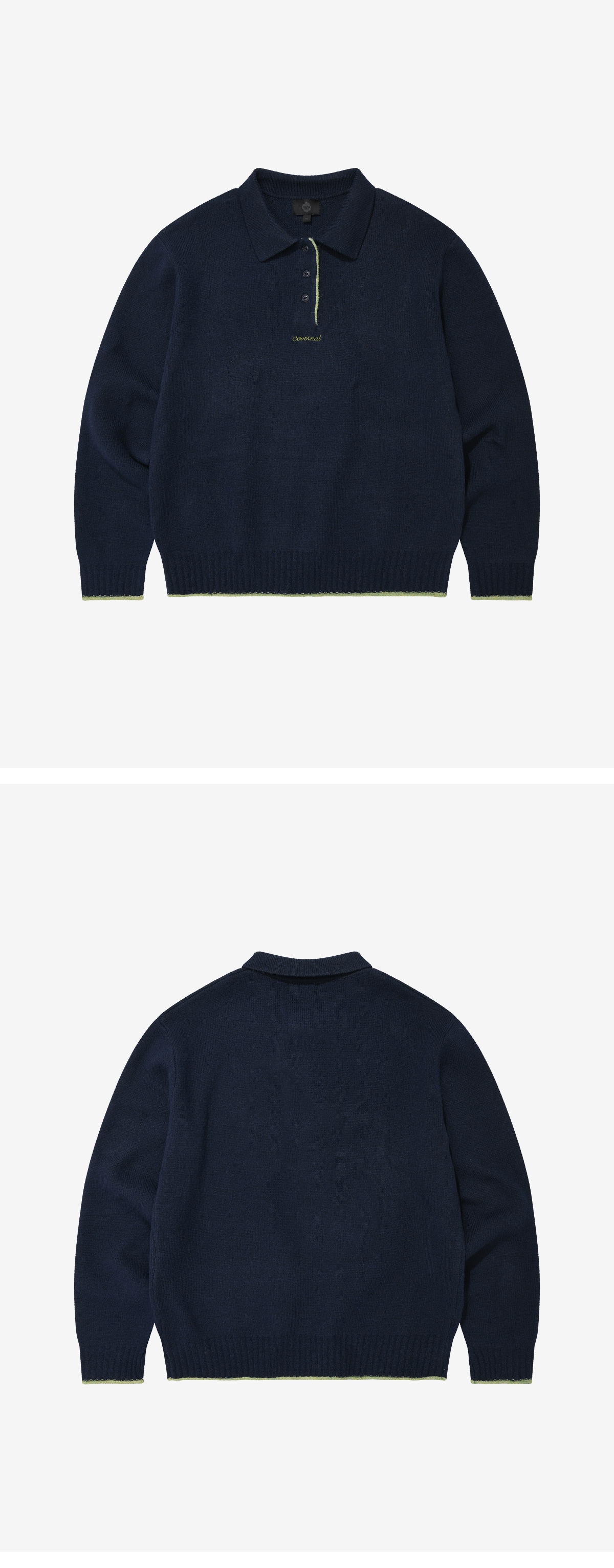 WOMAN HAIRY COLLAR KNIT #SANA同款！ - 2 COLORS NAVY