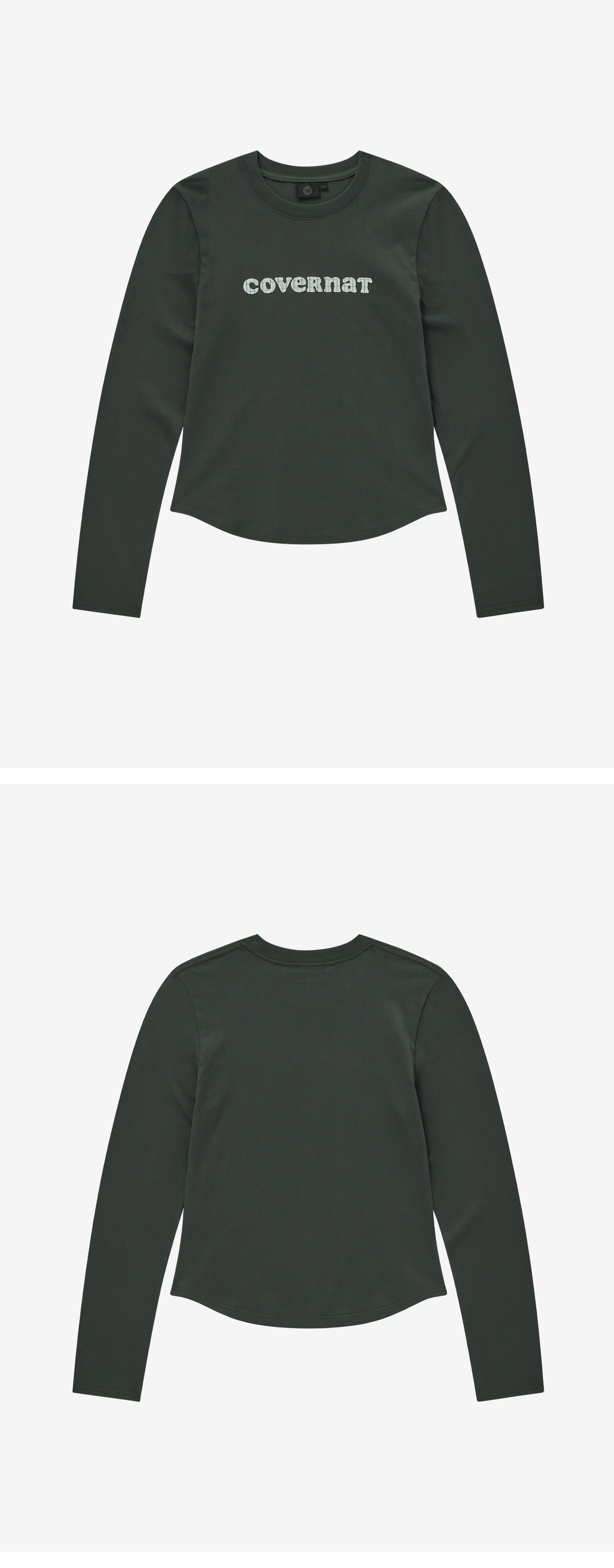 WOMAN COOPER LOGO LONG SLEEVE #SANA同款！ - 3 COLORS CHARCOAL