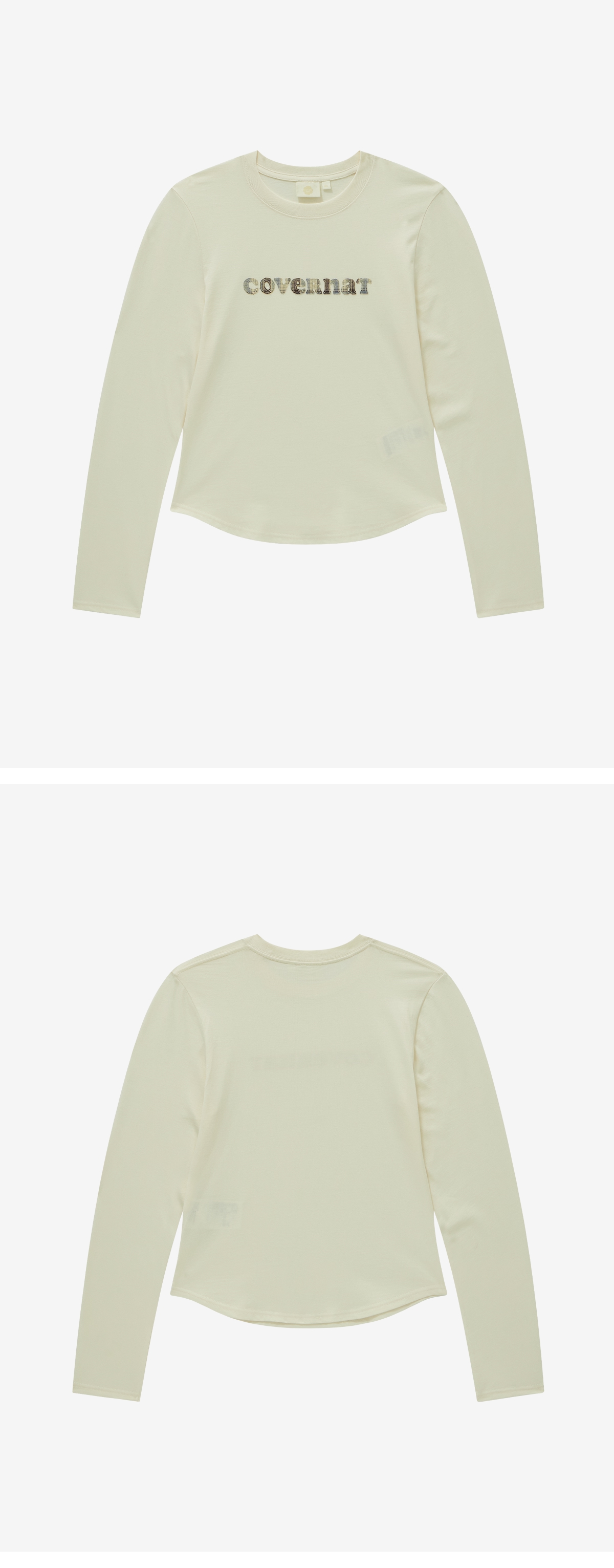 WOMAN COOPER LOGO LONG SLEEVE #SANA同款！ - 3 COLORS IVORY