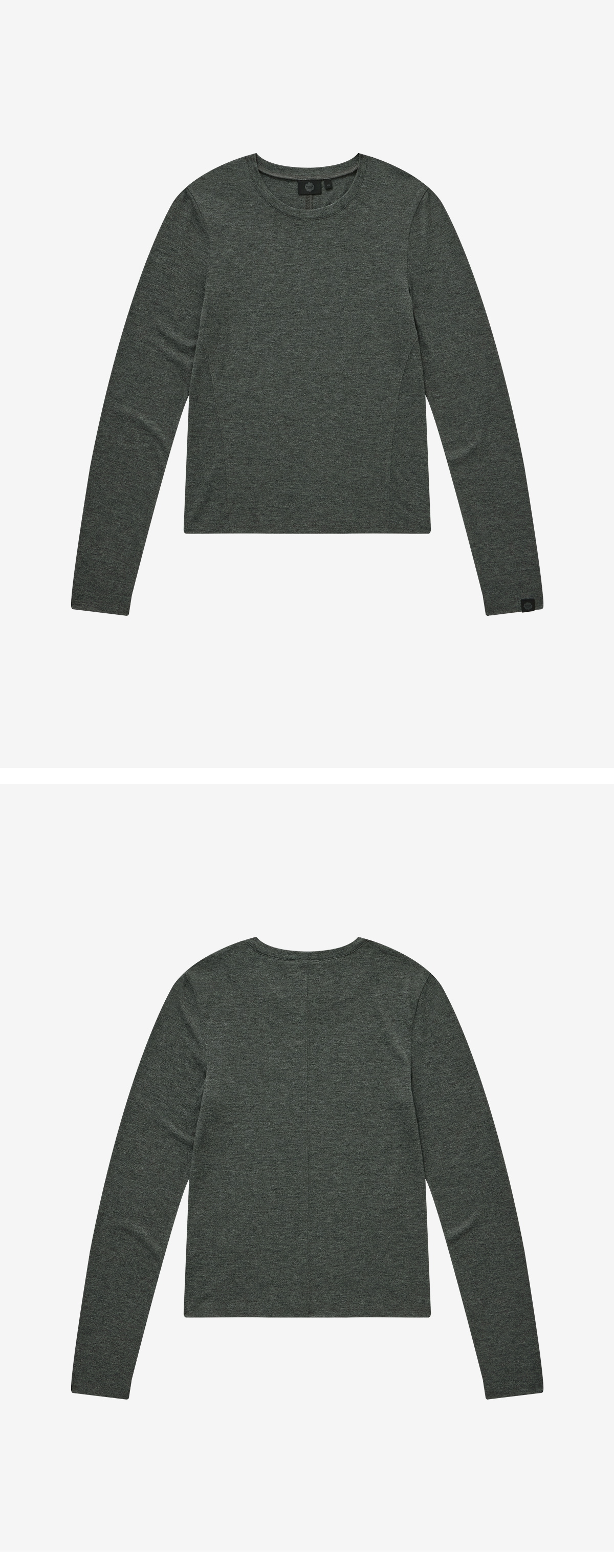 WOMAN LAYERED LONG SLEEVE #SANA同款！ - 2 COLORS CHARCOAL