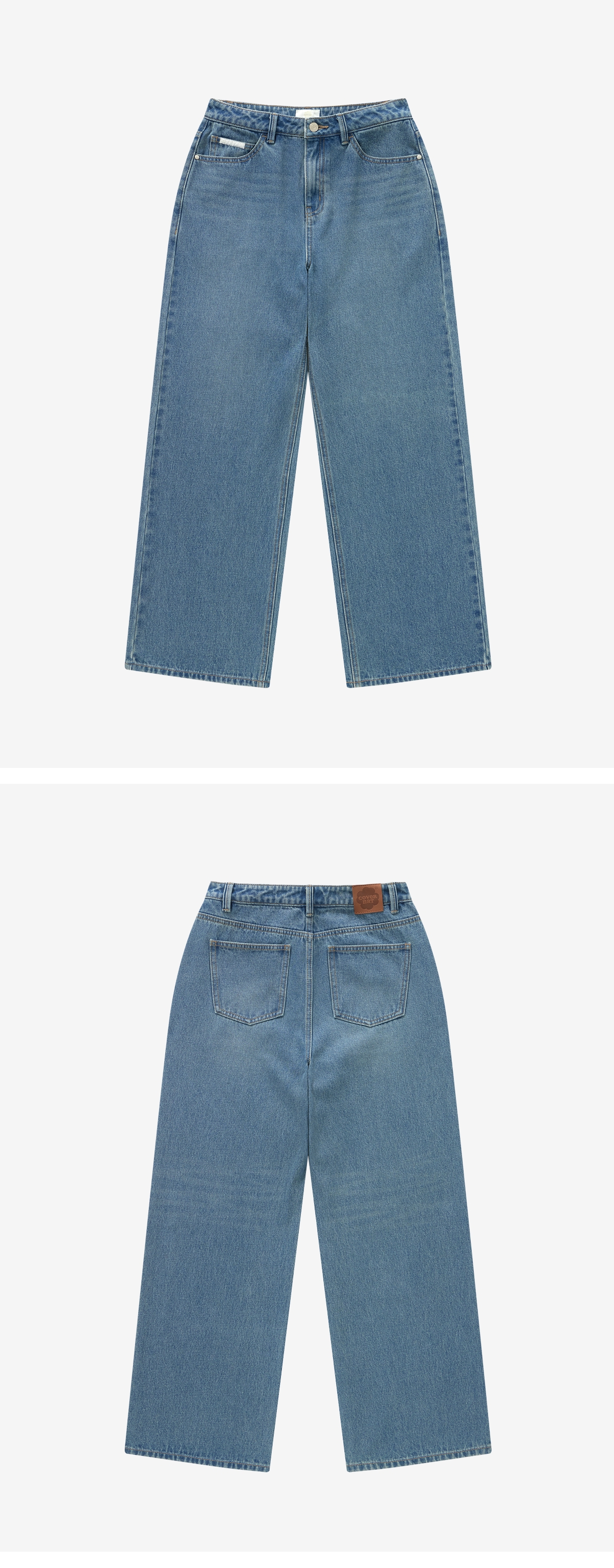 WOMAN LOOSE STRAIGHT DENIM PANTS #SANA同款！ - 2 COLORS BLUE