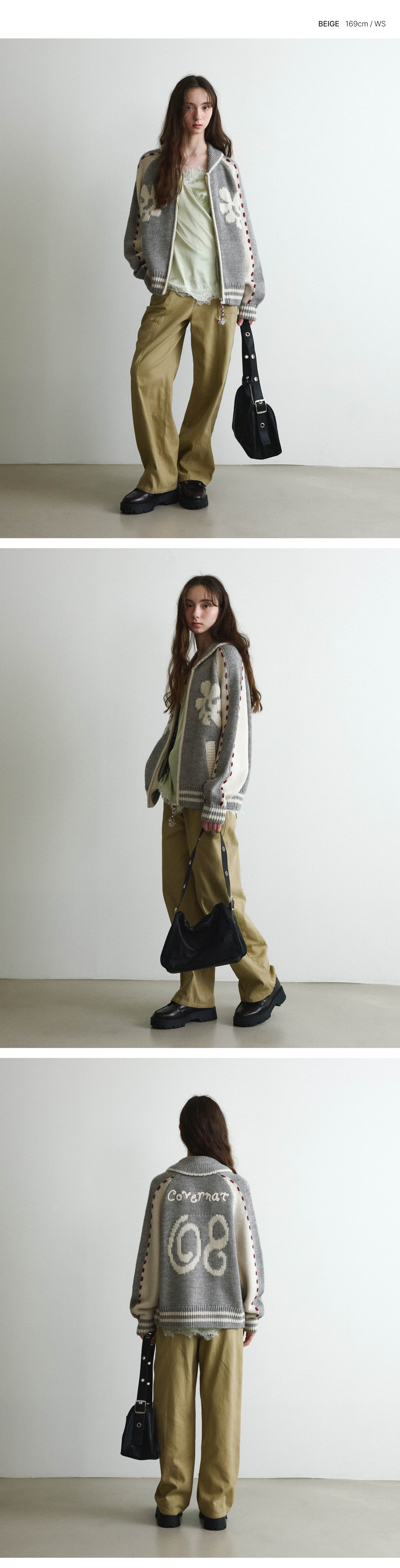WOMAN STRAIGHT FATIGUE PANTS #SANA同款! - 2 COLORS BEIGE