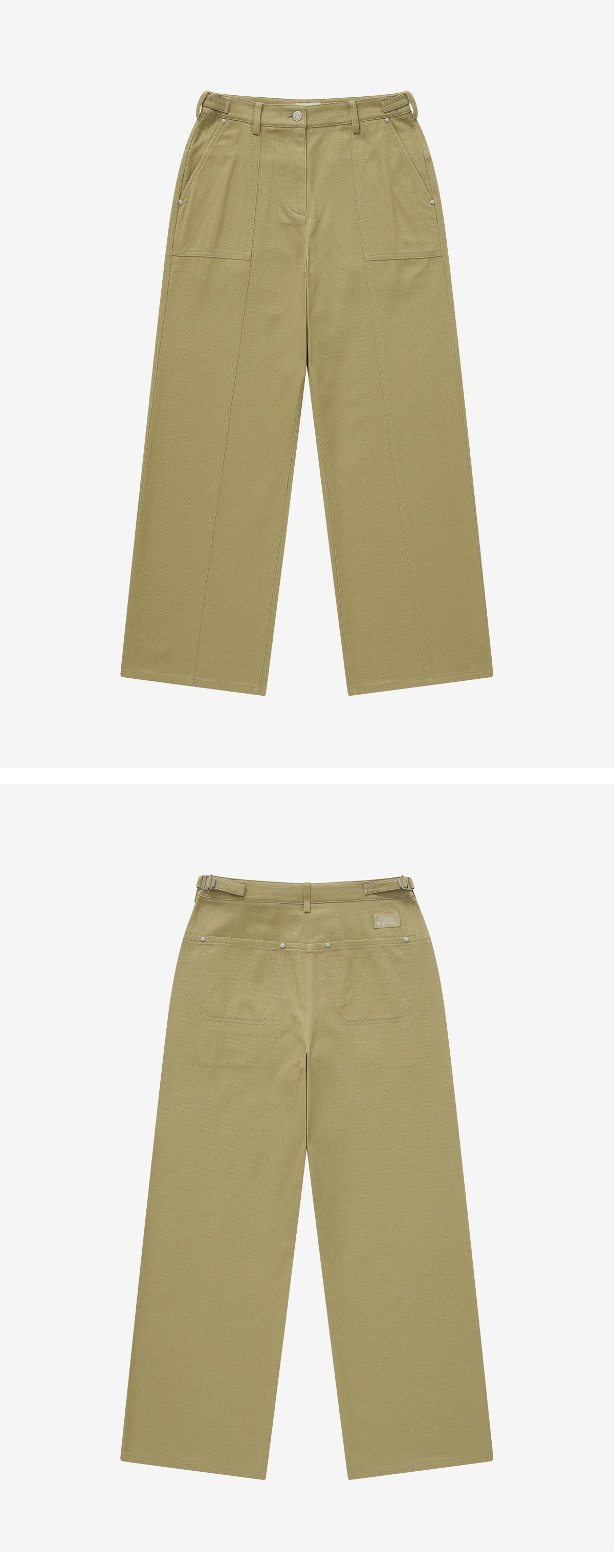 WOMAN STRAIGHT FATIGUE PANTS #SANA同款! - 2 COLORS BEIGE