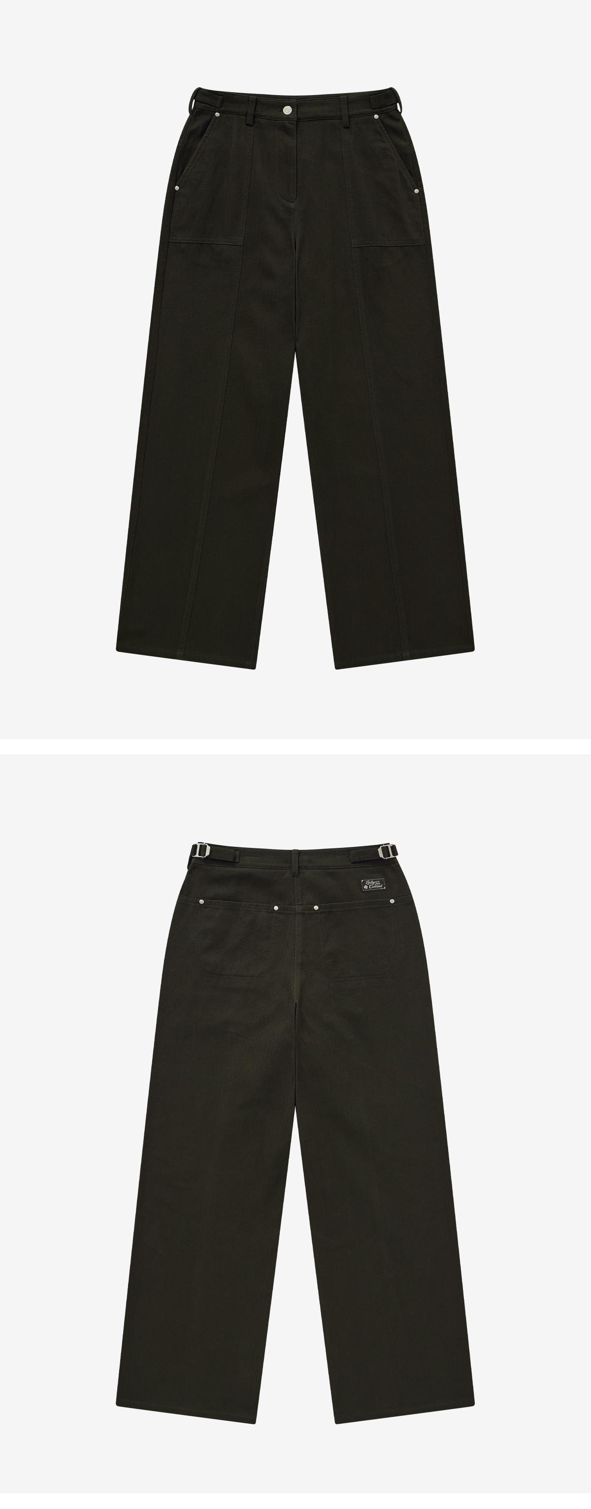 WOMAN STRAIGHT FATIGUE PANTS #SANA同款! - 2 COLORS DEEP BROWN