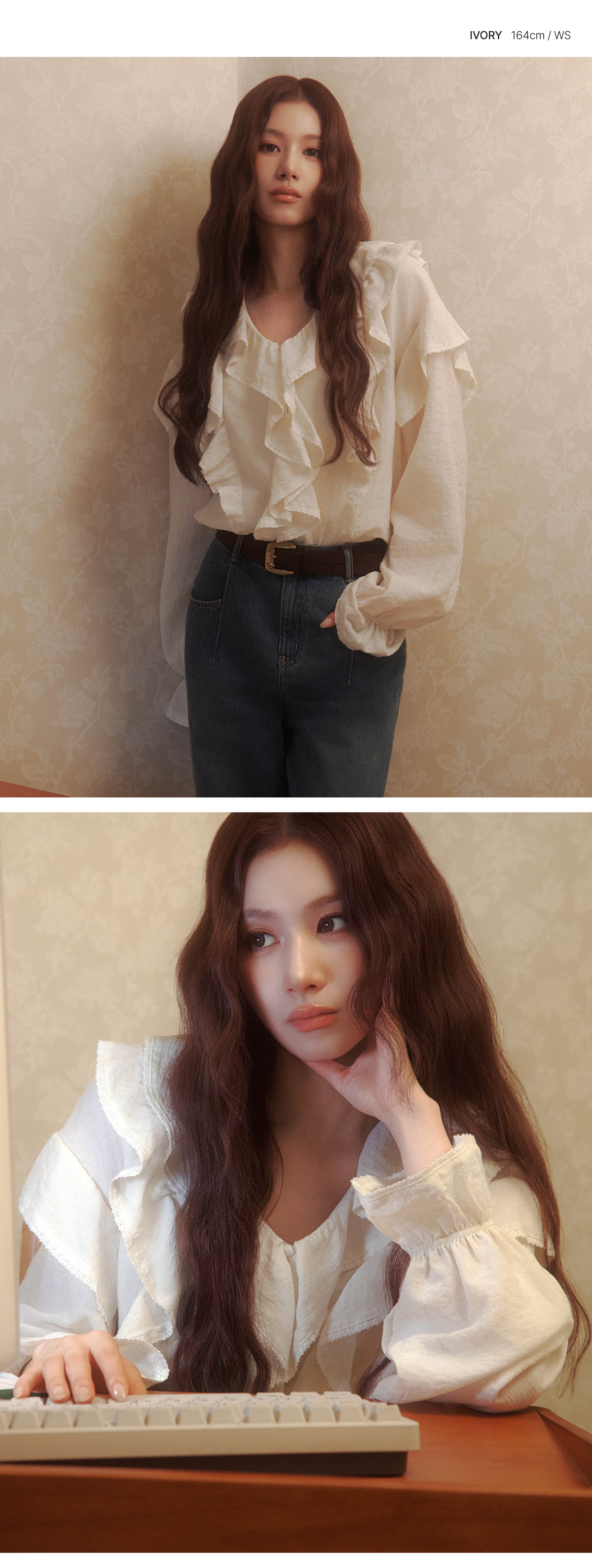WOMAN LACE BLOUSE #SANA同款!