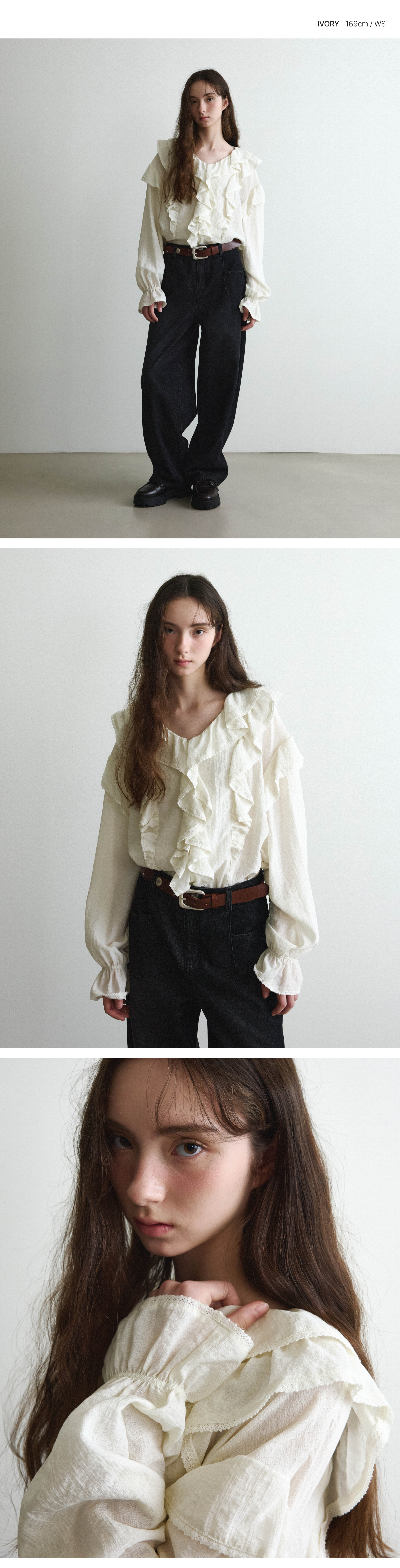 WOMAN LACE BLOUSE #SANA同款!